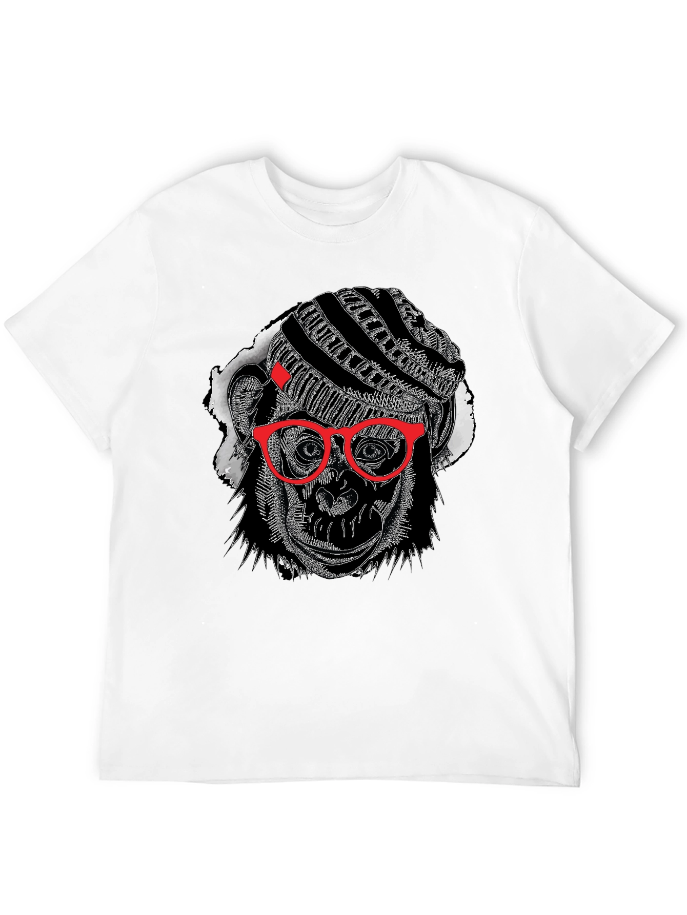 Cool Monkey Graphic Tee - Black Cotton T-Shirt