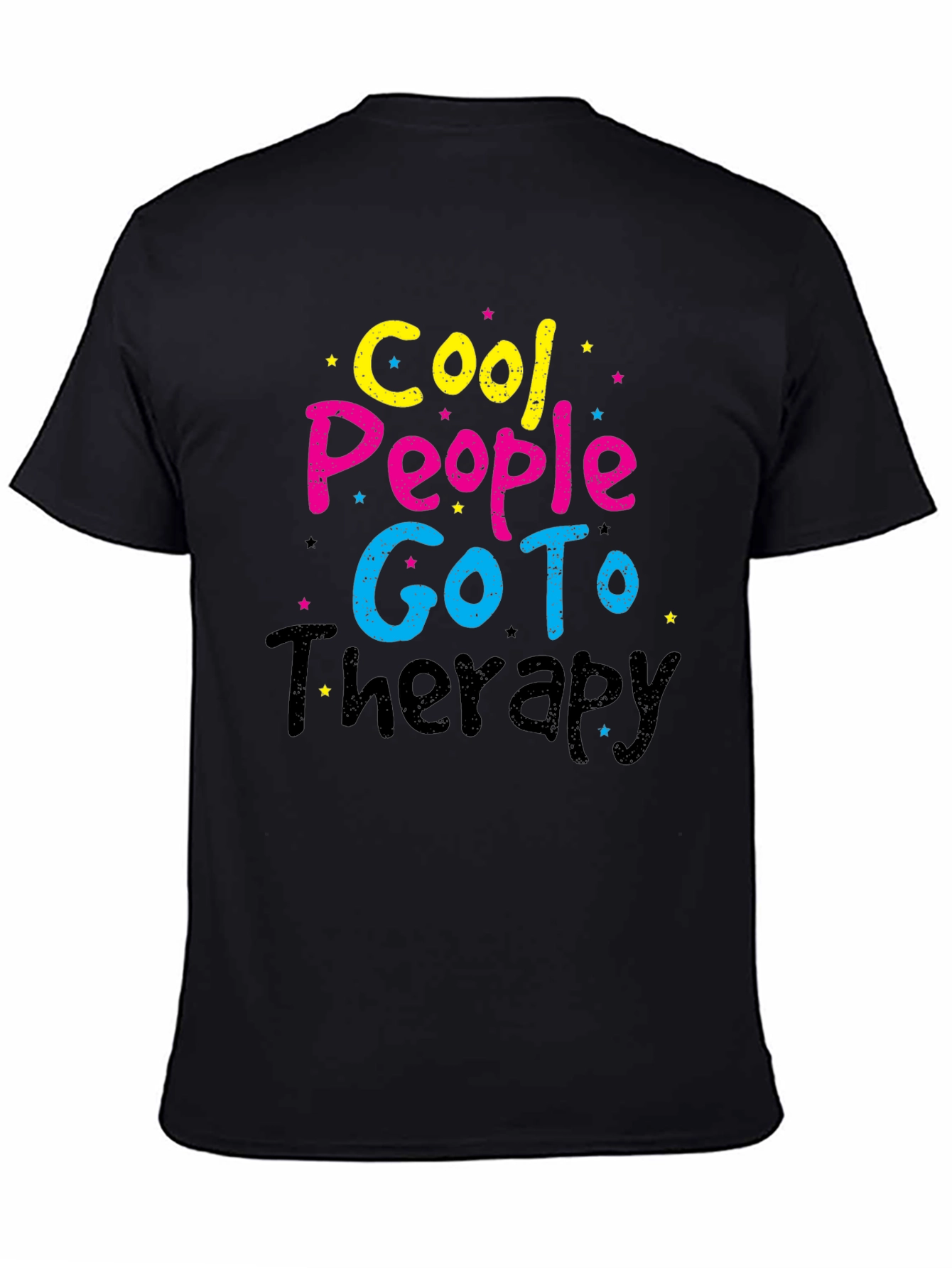 Cool People Go To Therapy Black T-Shirt
