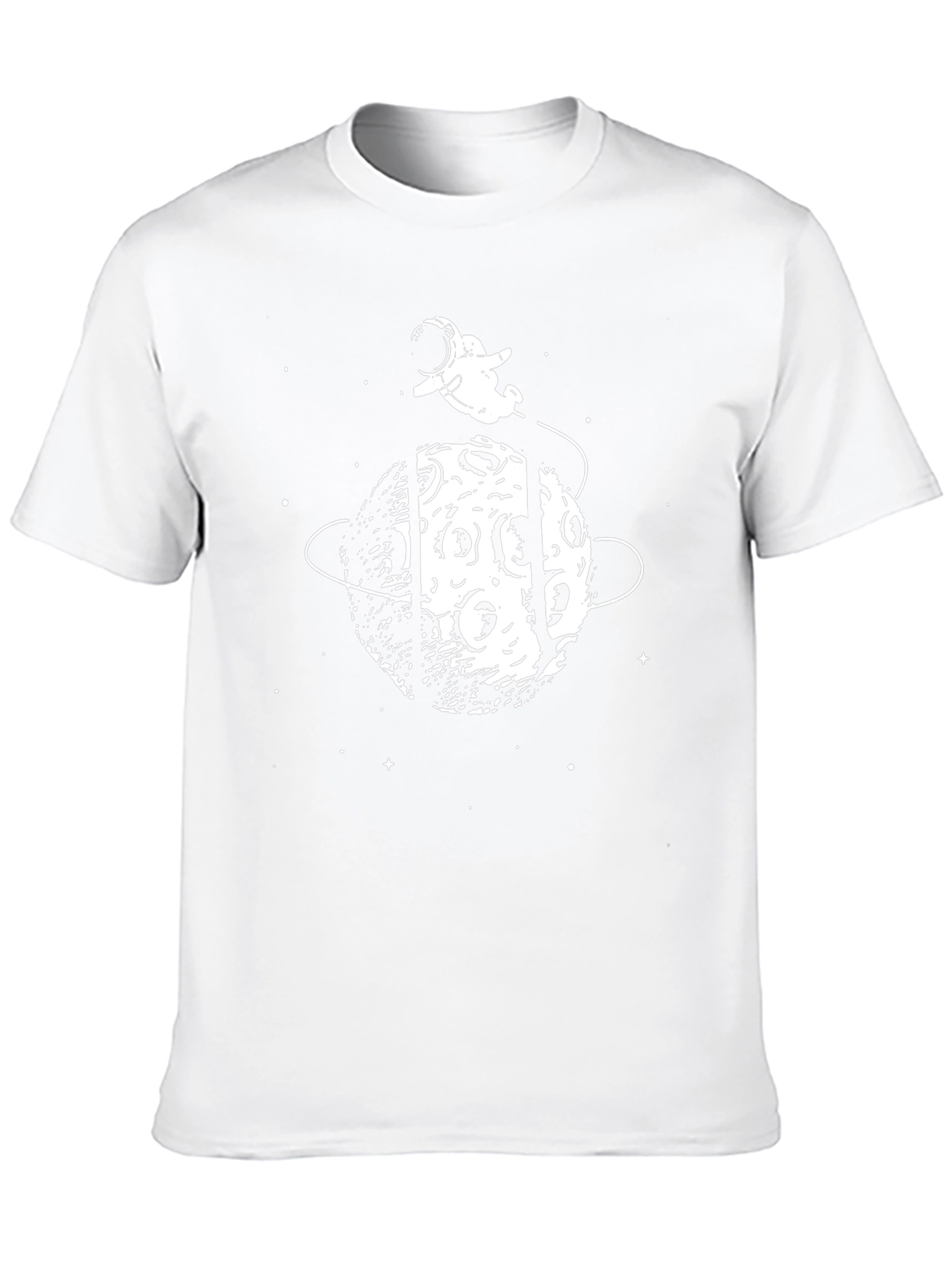 Astronaut on Moon Graphic T-Shirt - Black