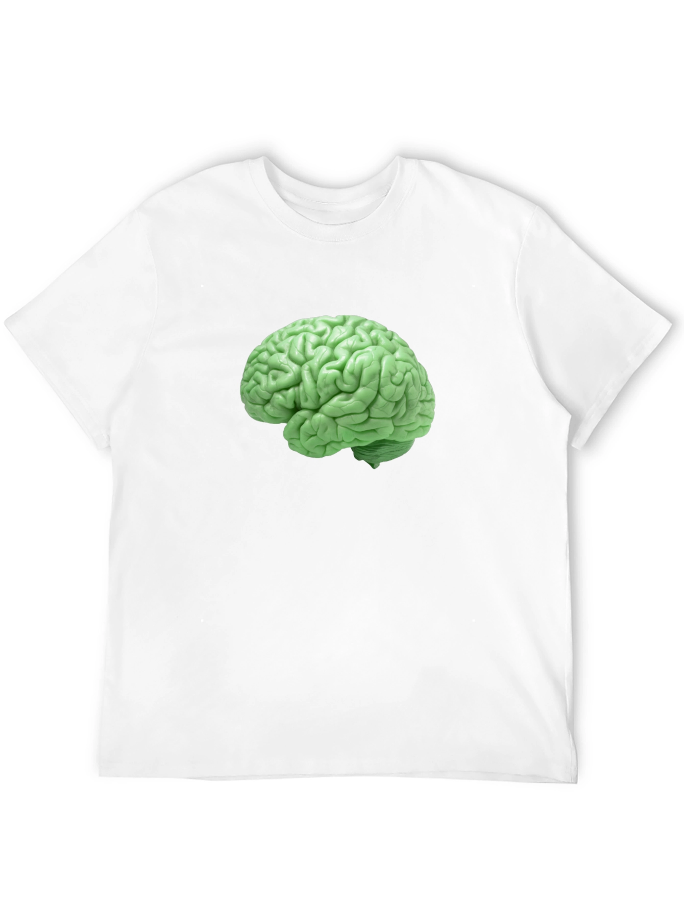 Brain Graphic Tee - Black Cotton T-Shirt