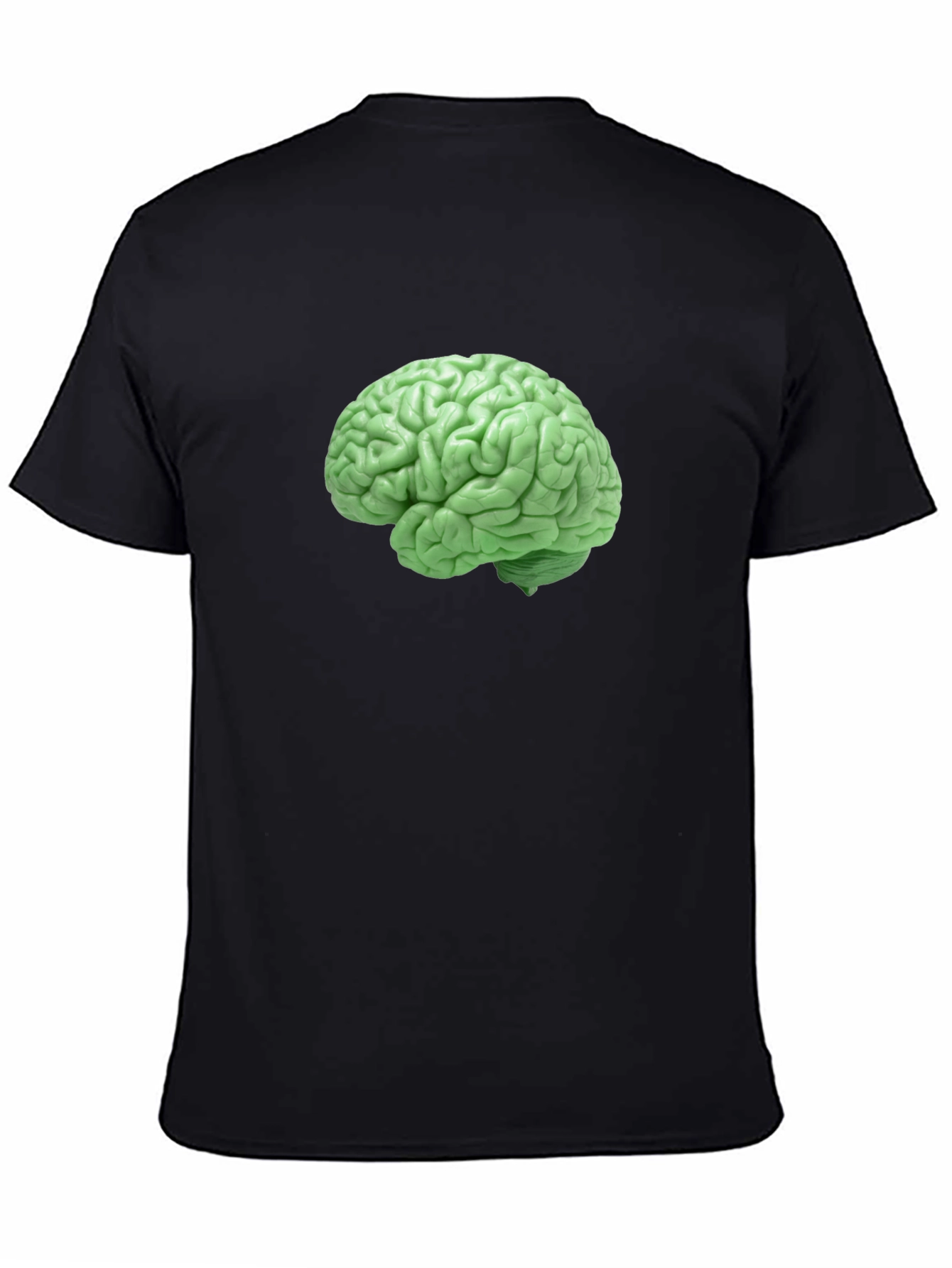Brain Graphic Tee - Black Cotton T-Shirt