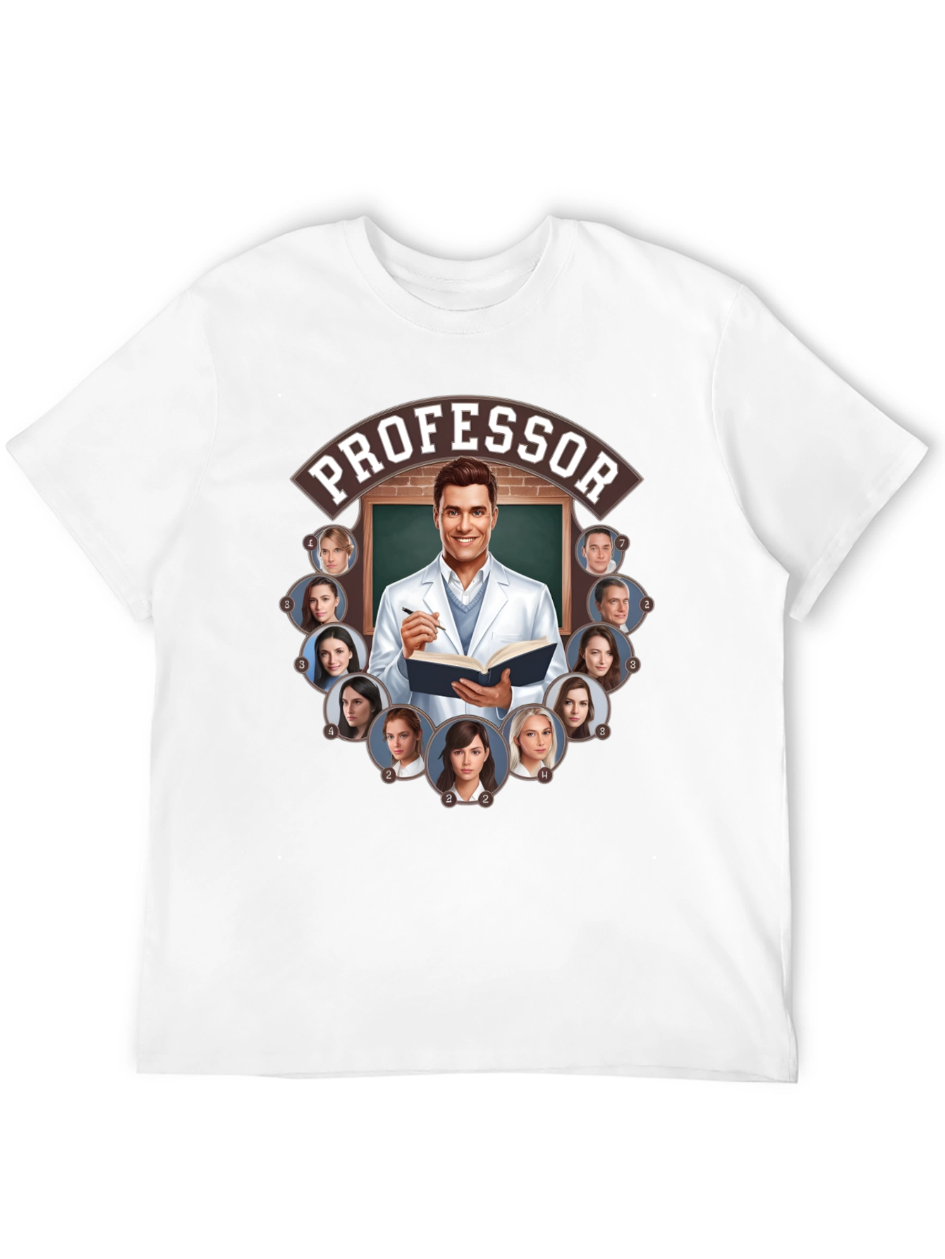 Professor and Students Graphic Tee