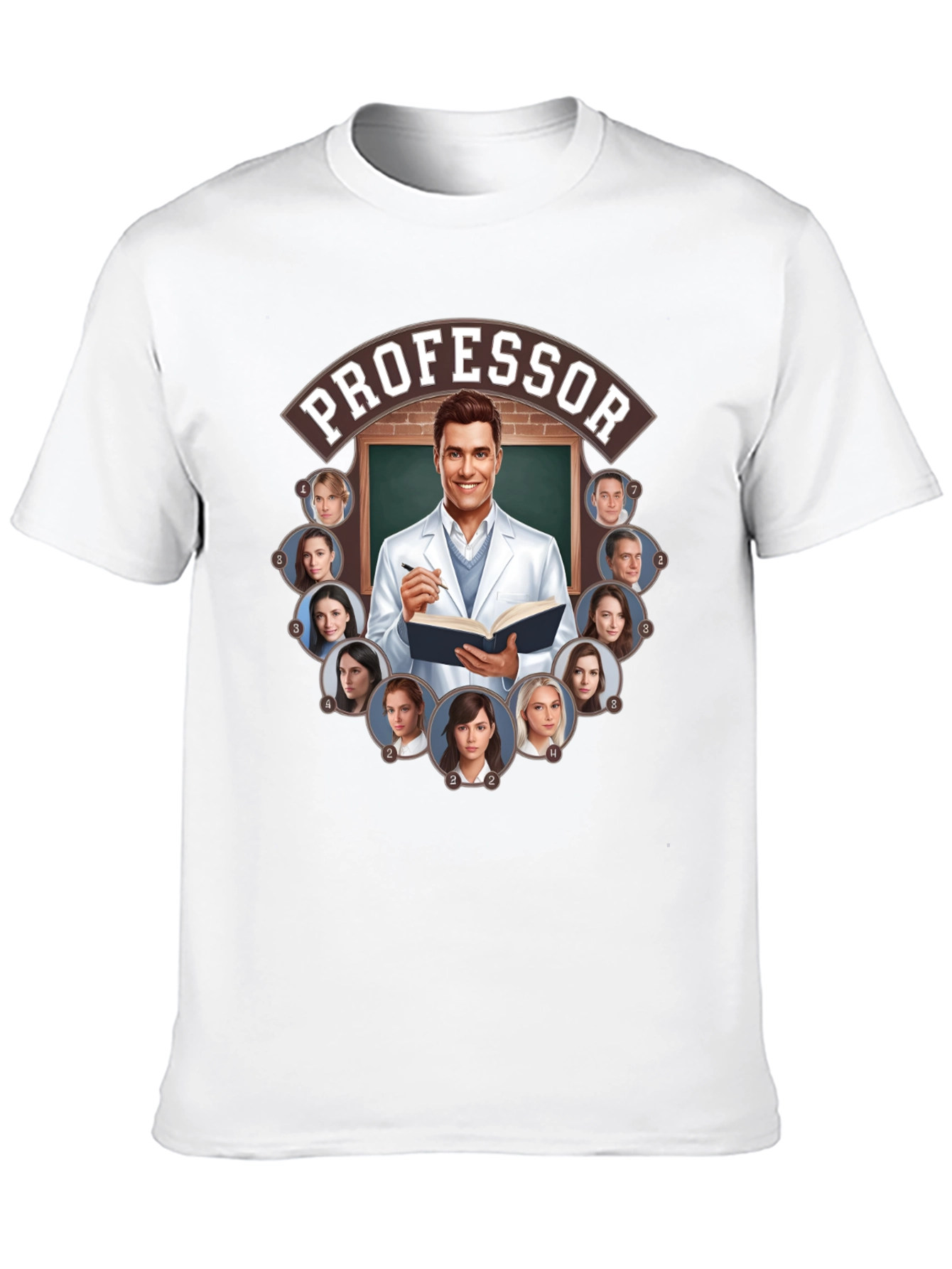 Professor and Students Graphic Tee
