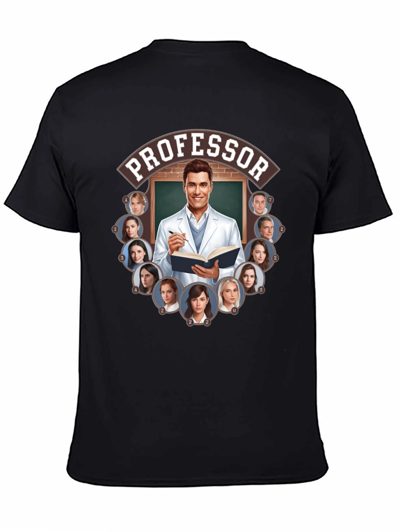 Professor and Students Graphic Tee