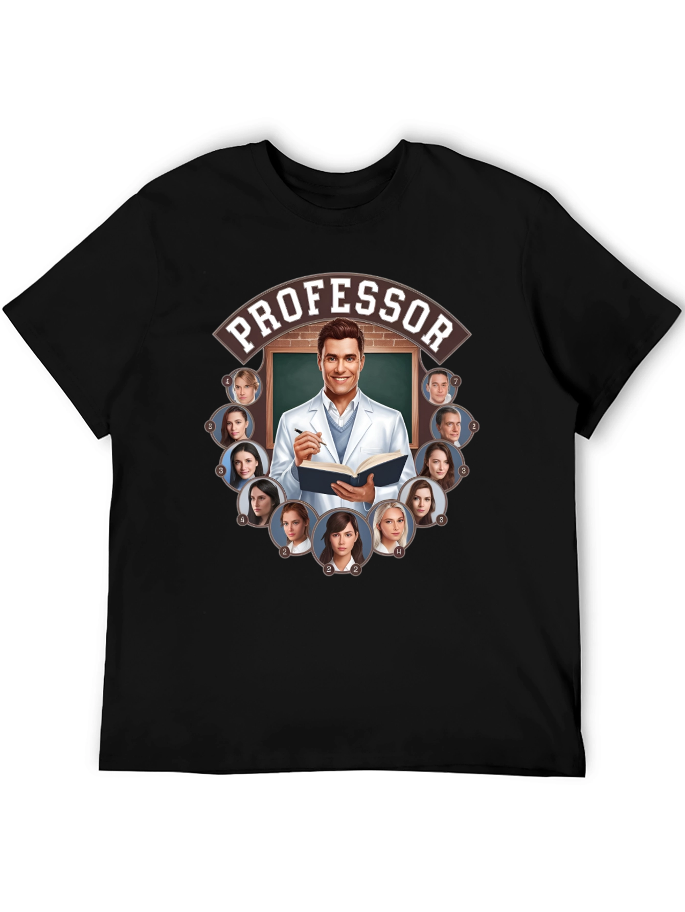 Professor and Students Graphic Tee