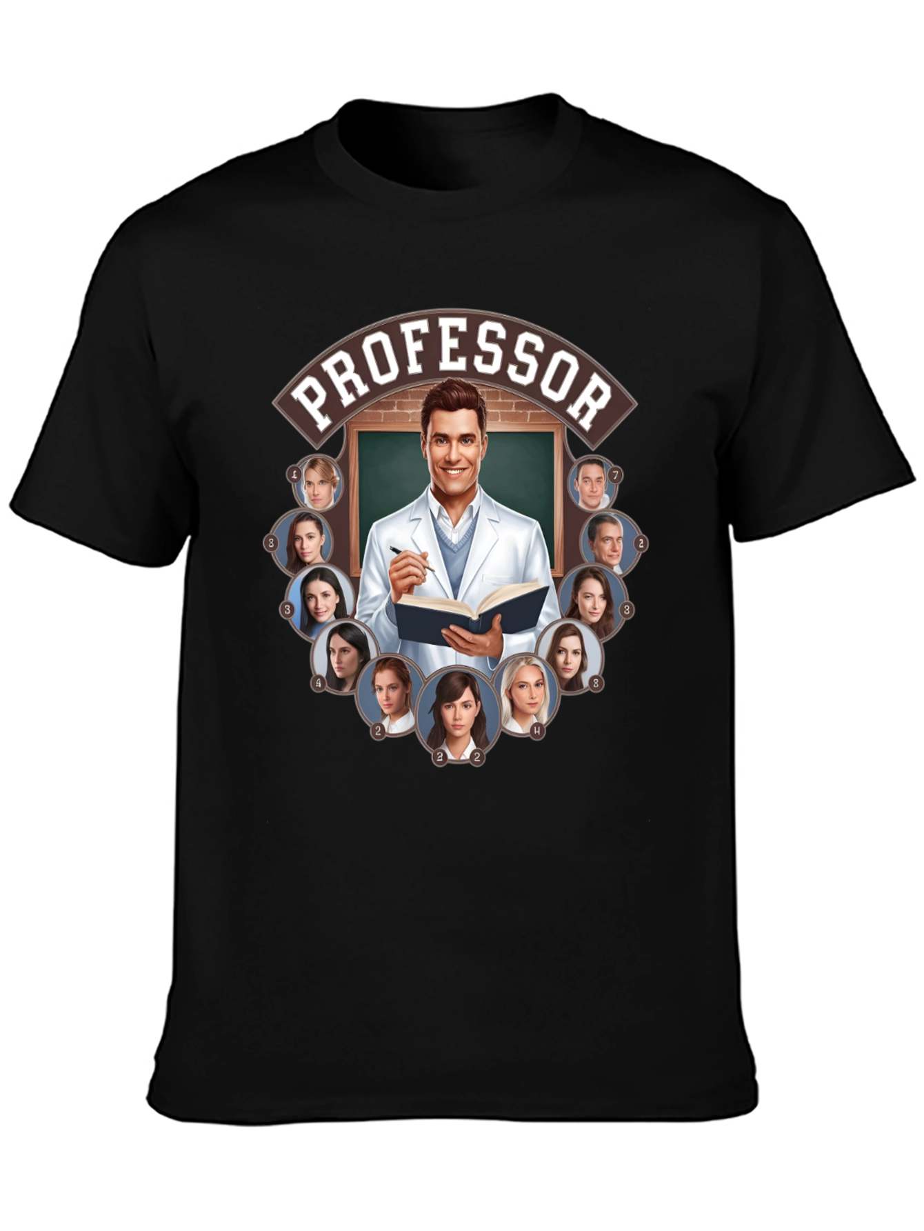Professor and Students Graphic Tee