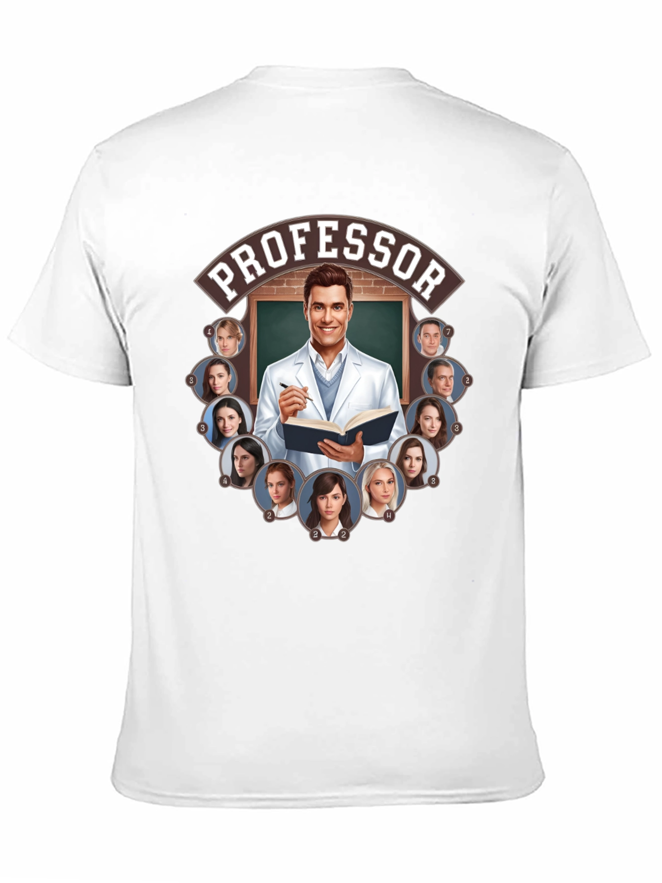 Professor and Students Graphic Tee