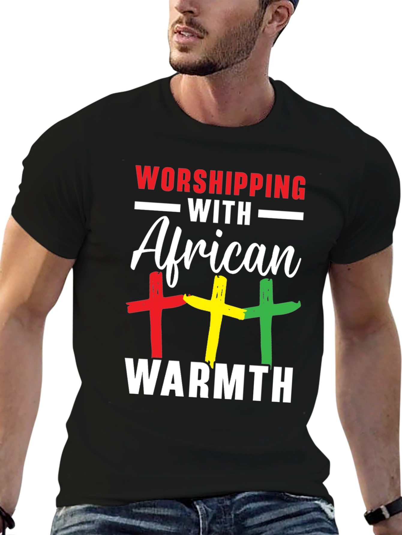 Worshipping with African Warmth Graphic Tee