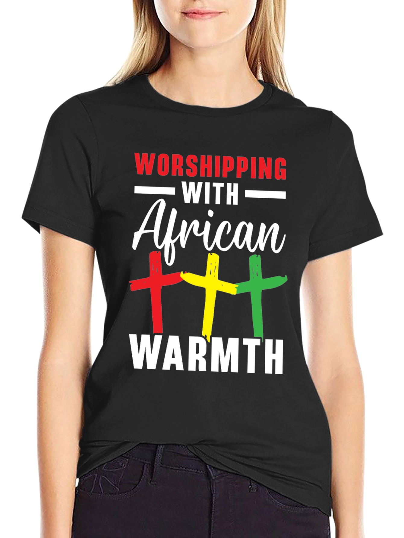 Worshipping with African Warmth Graphic Tee