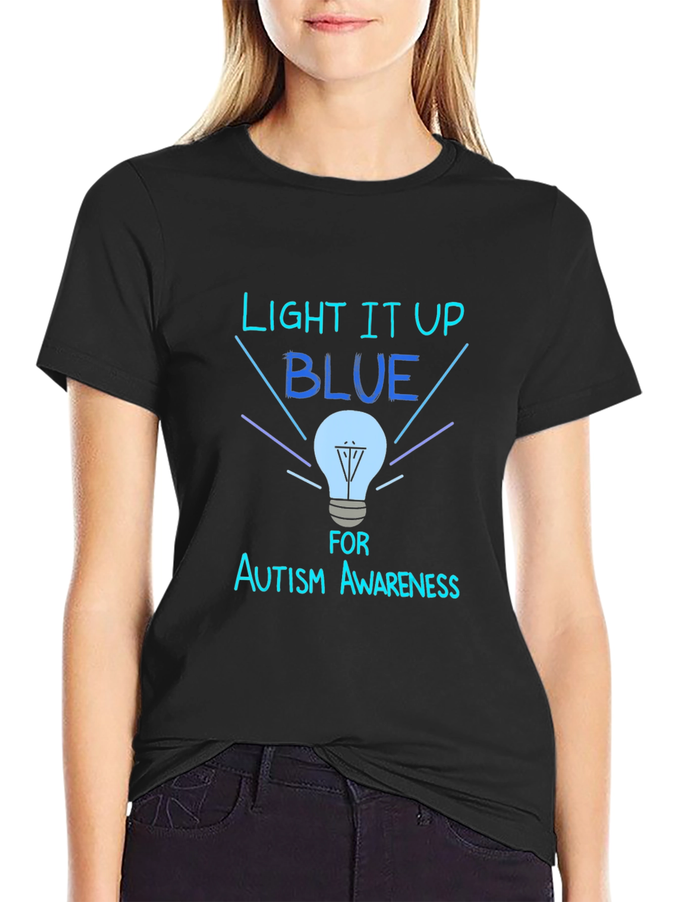 Autism Awareness T-Shirt - Light it Up Blue
