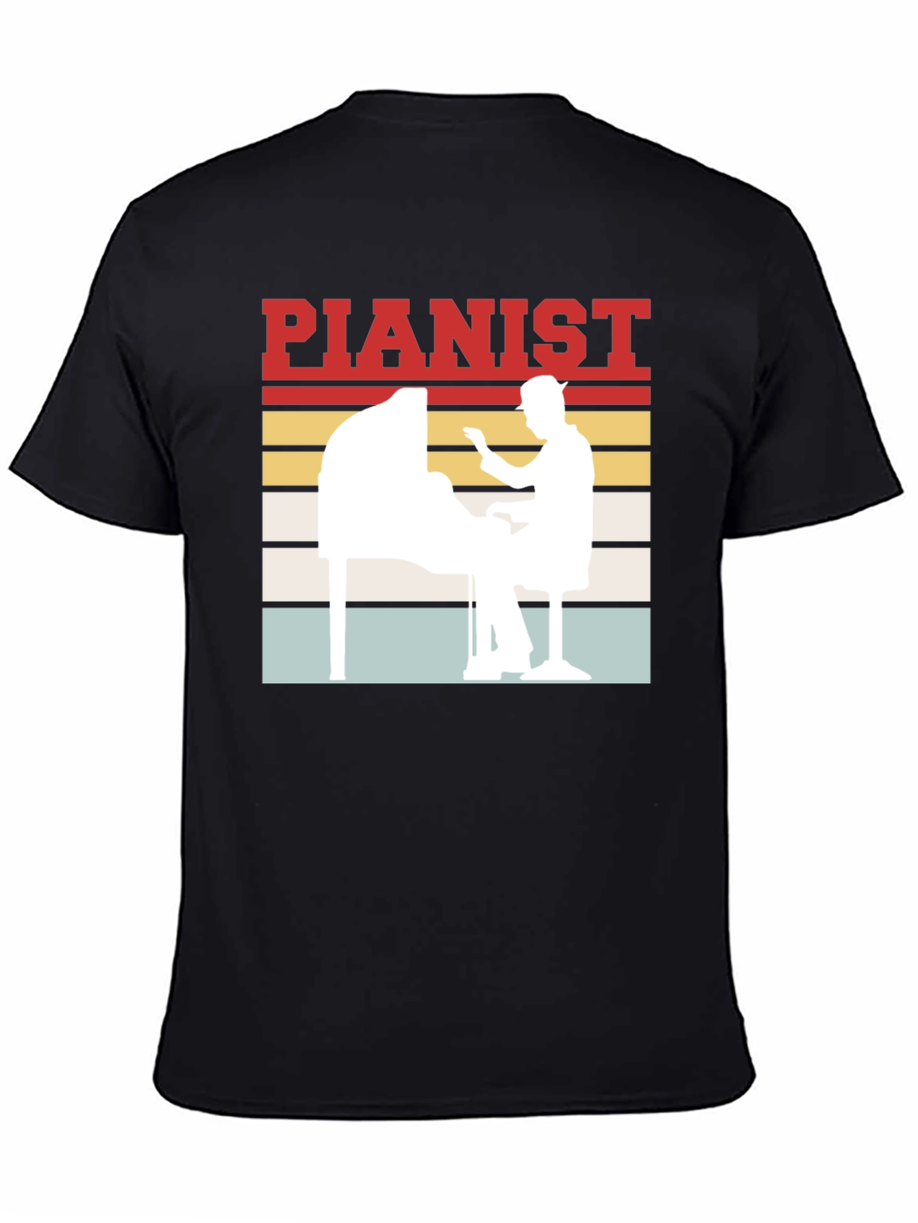 Pianist Retro Style Graphic Tee