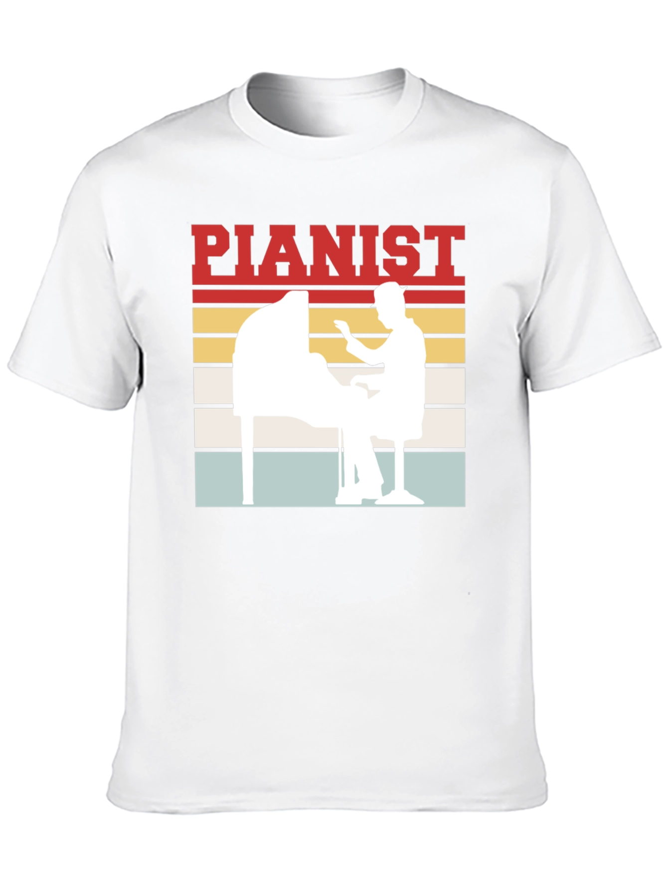 Pianist Retro Style Graphic Tee