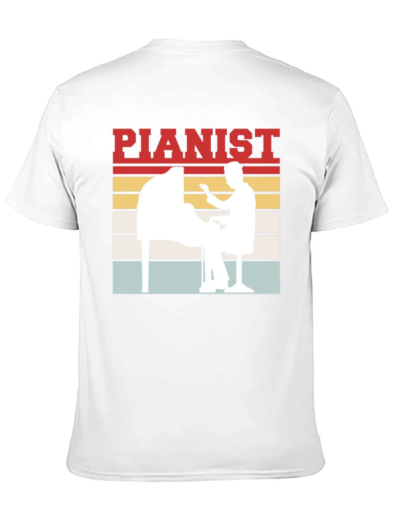 Pianist Retro Style Graphic Tee