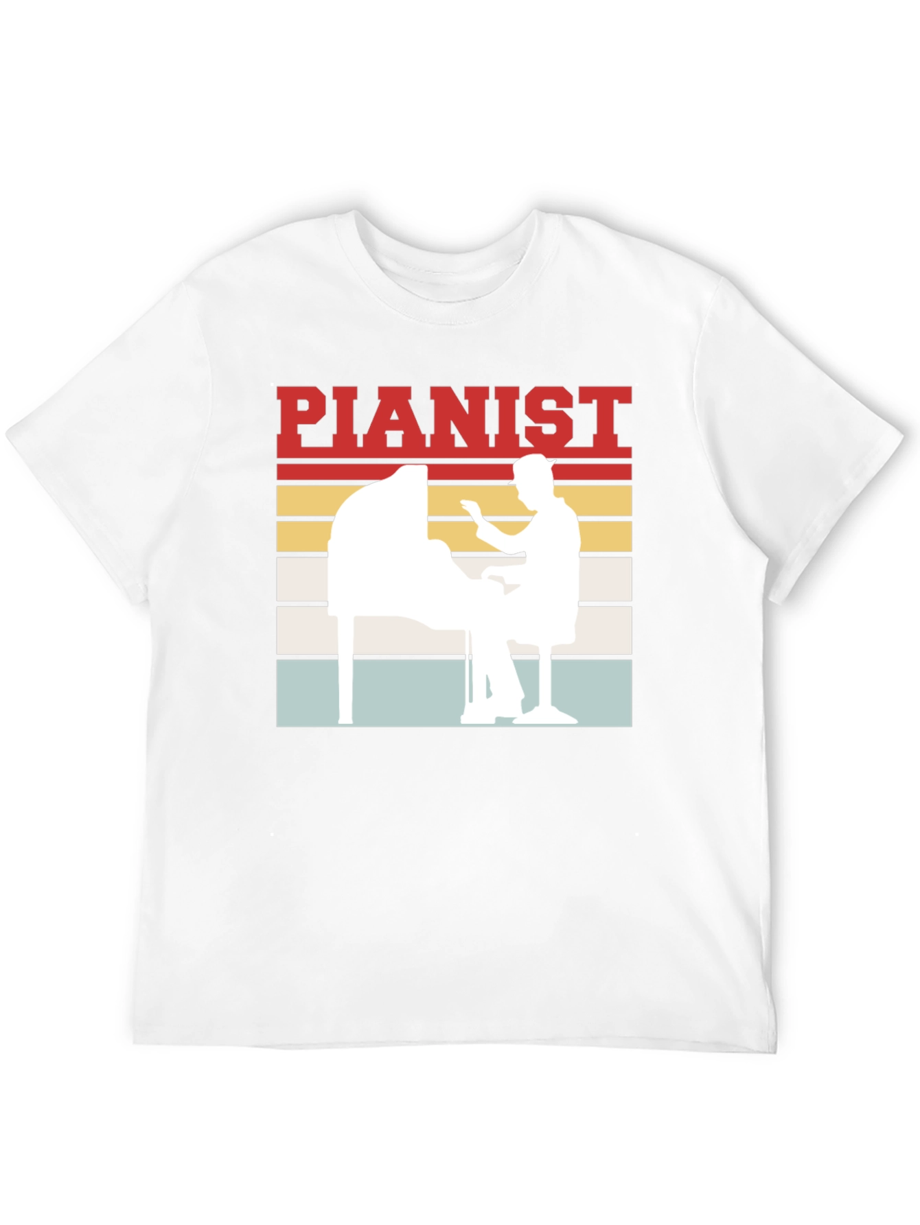 Pianist Retro Style Graphic Tee