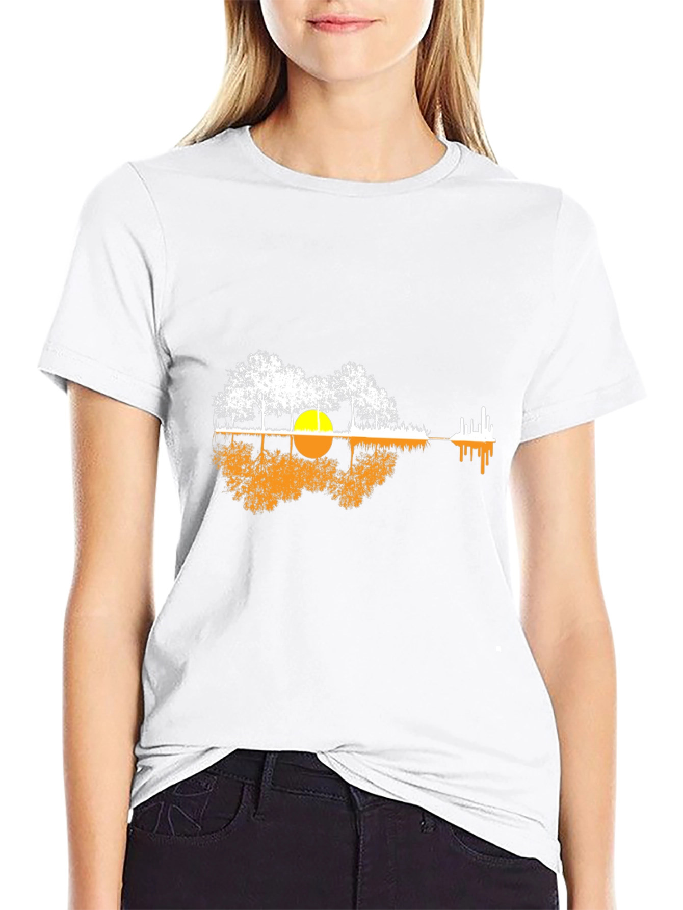 Nature Guitar Graphic Tee - Black