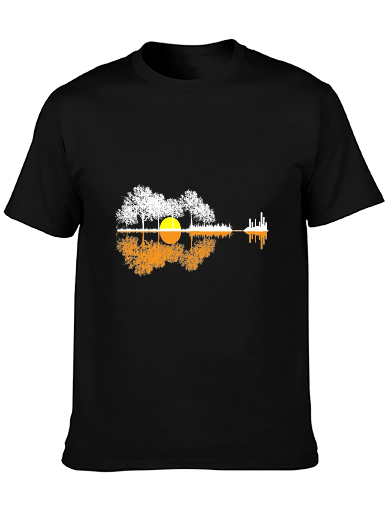 Nature Guitar Graphic Tee - Black