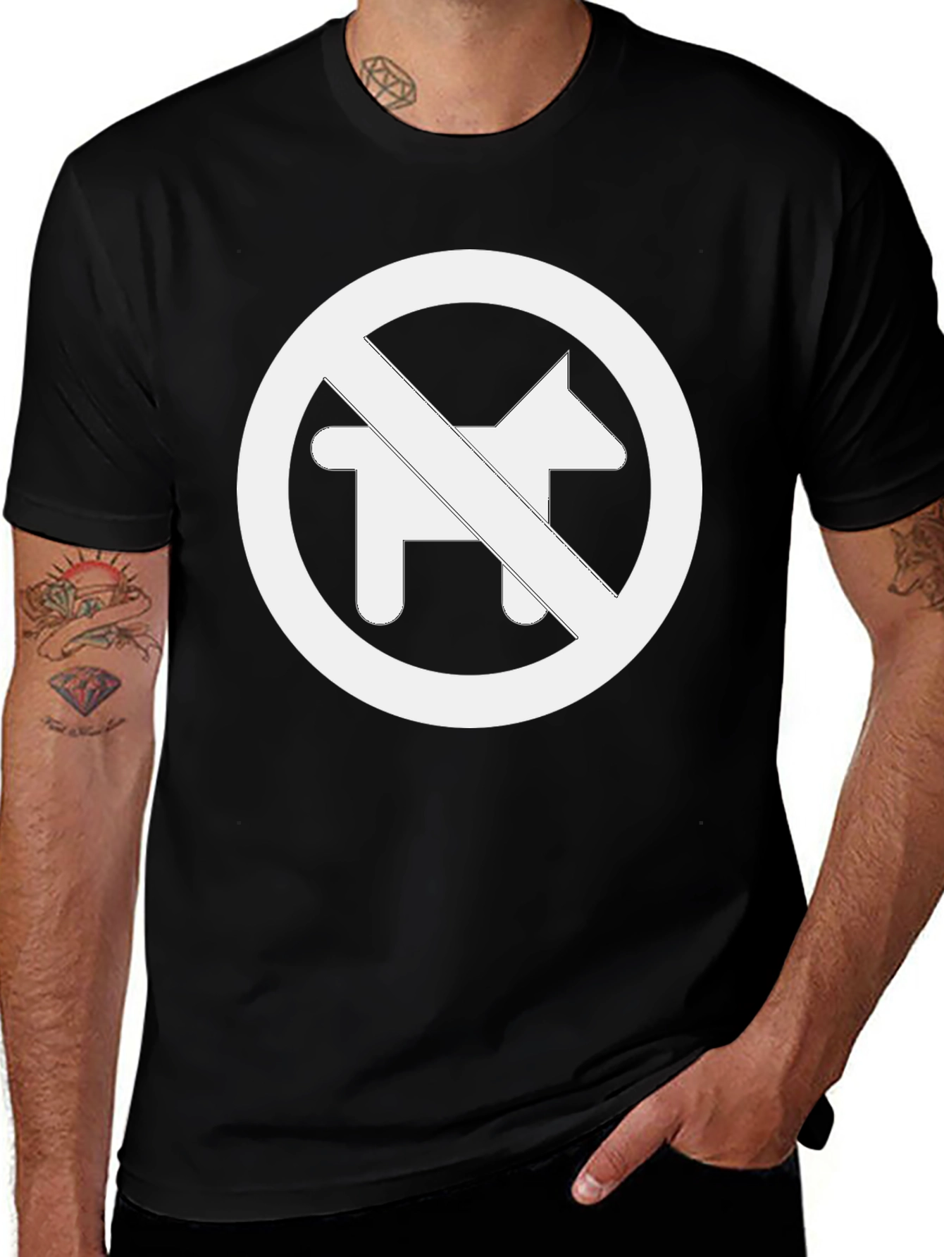 No Dogs Allowed T-Shirt - Graphic Tee