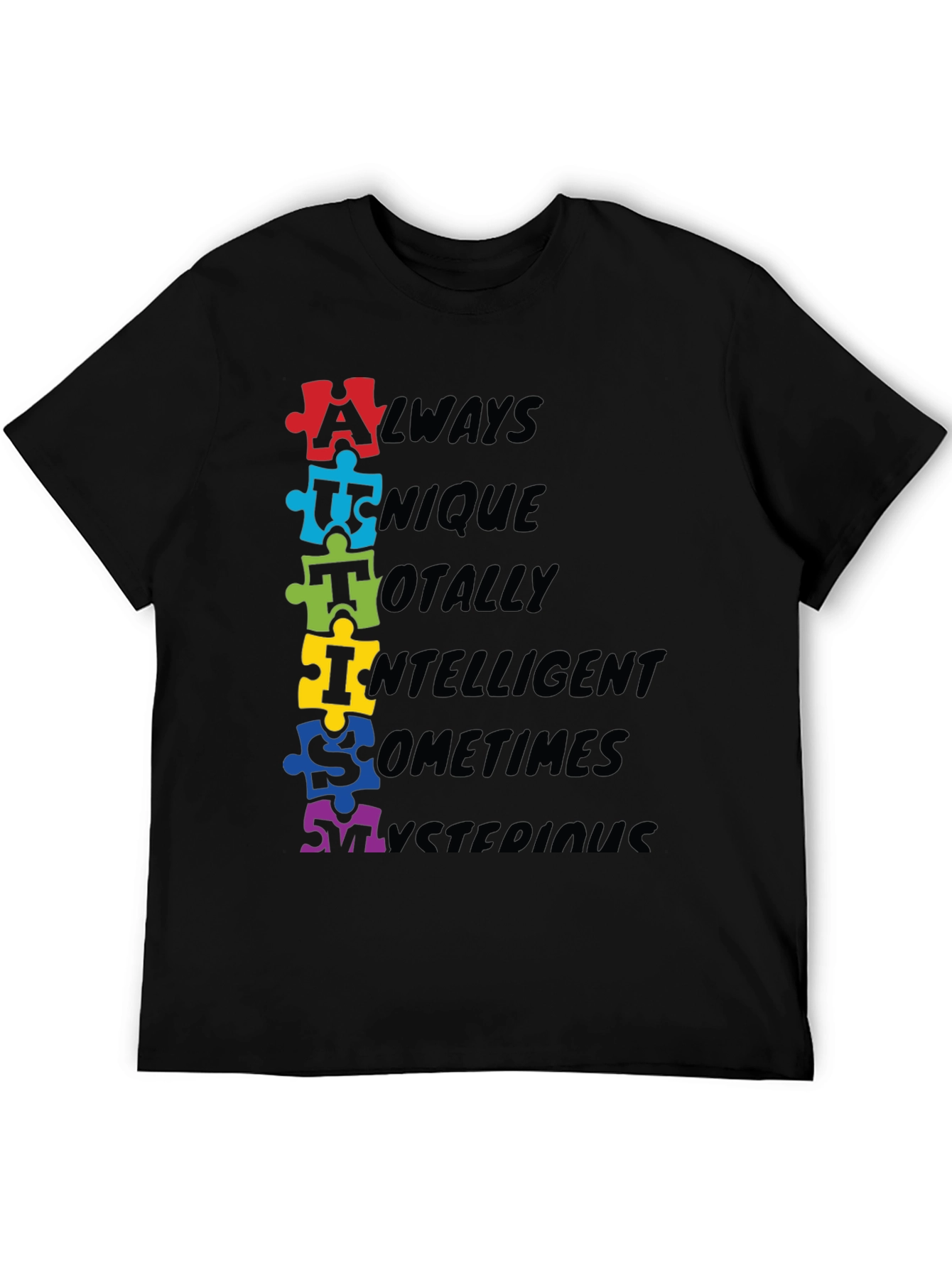 Autism Awareness Puzzle Piece Graphic T-Shirt