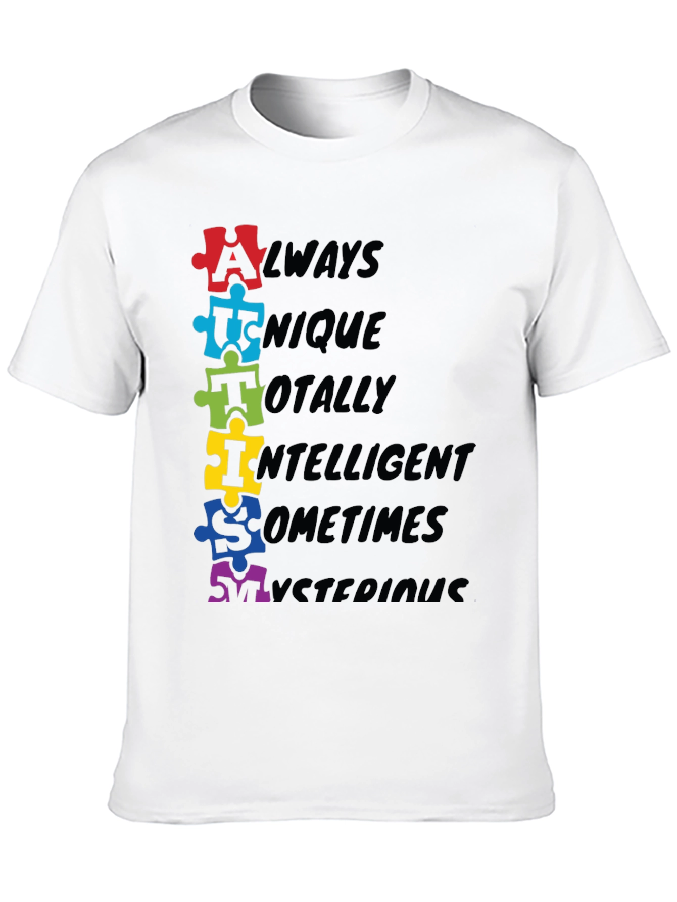 Autism Awareness Puzzle Piece Graphic T-Shirt