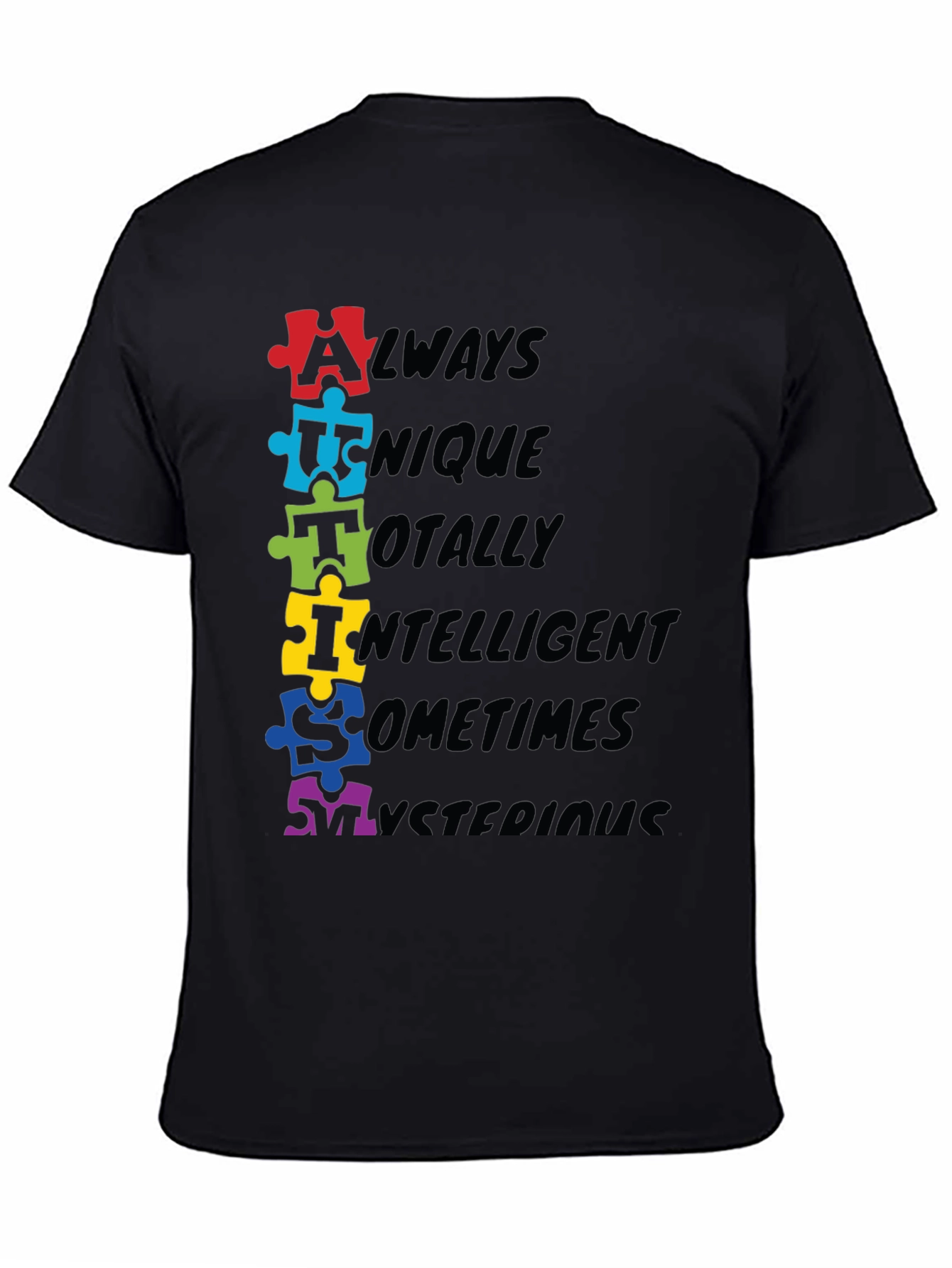 Autism Awareness Puzzle Piece Graphic T-Shirt