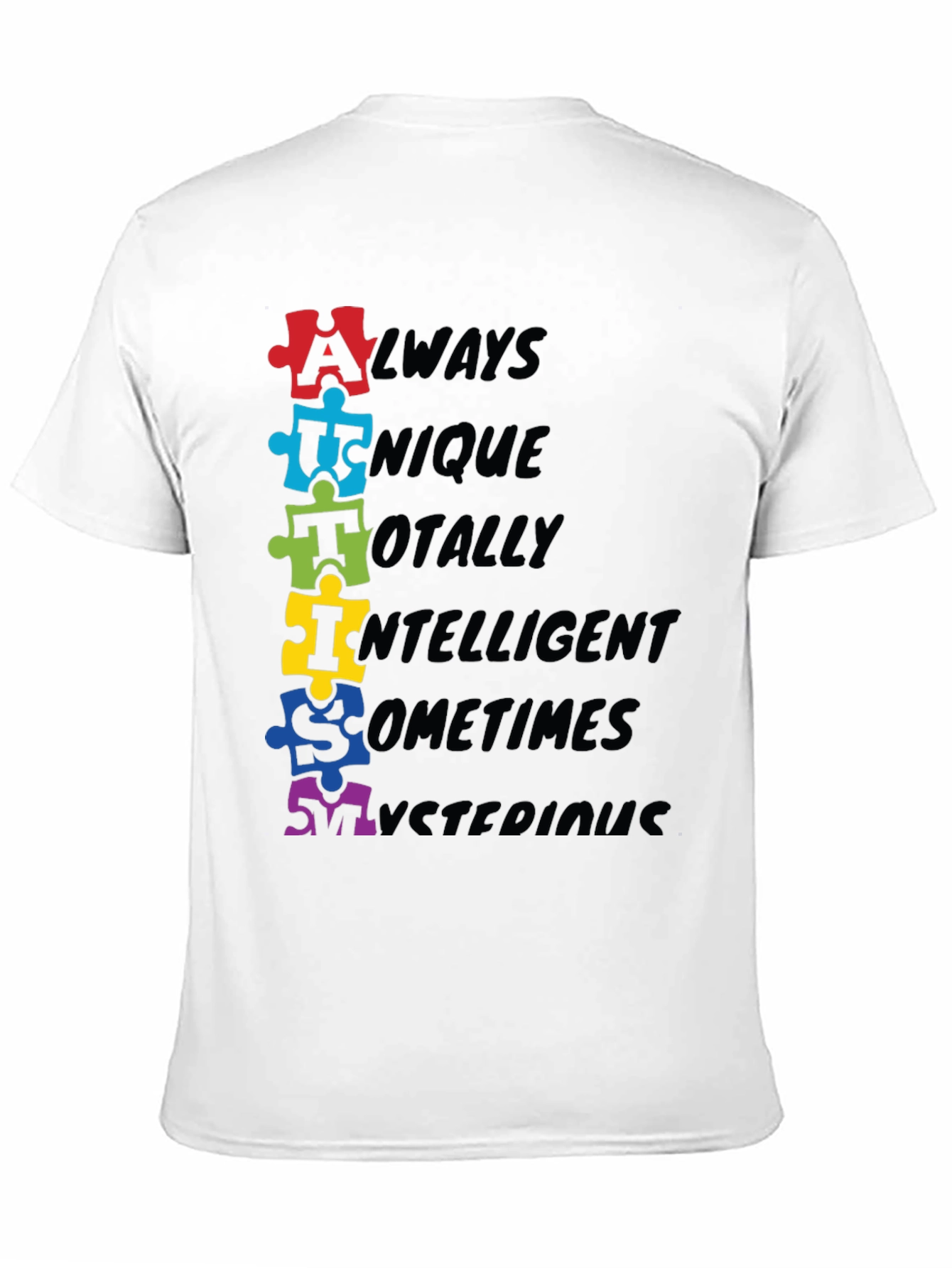 Autism Awareness Puzzle Piece Graphic T-Shirt