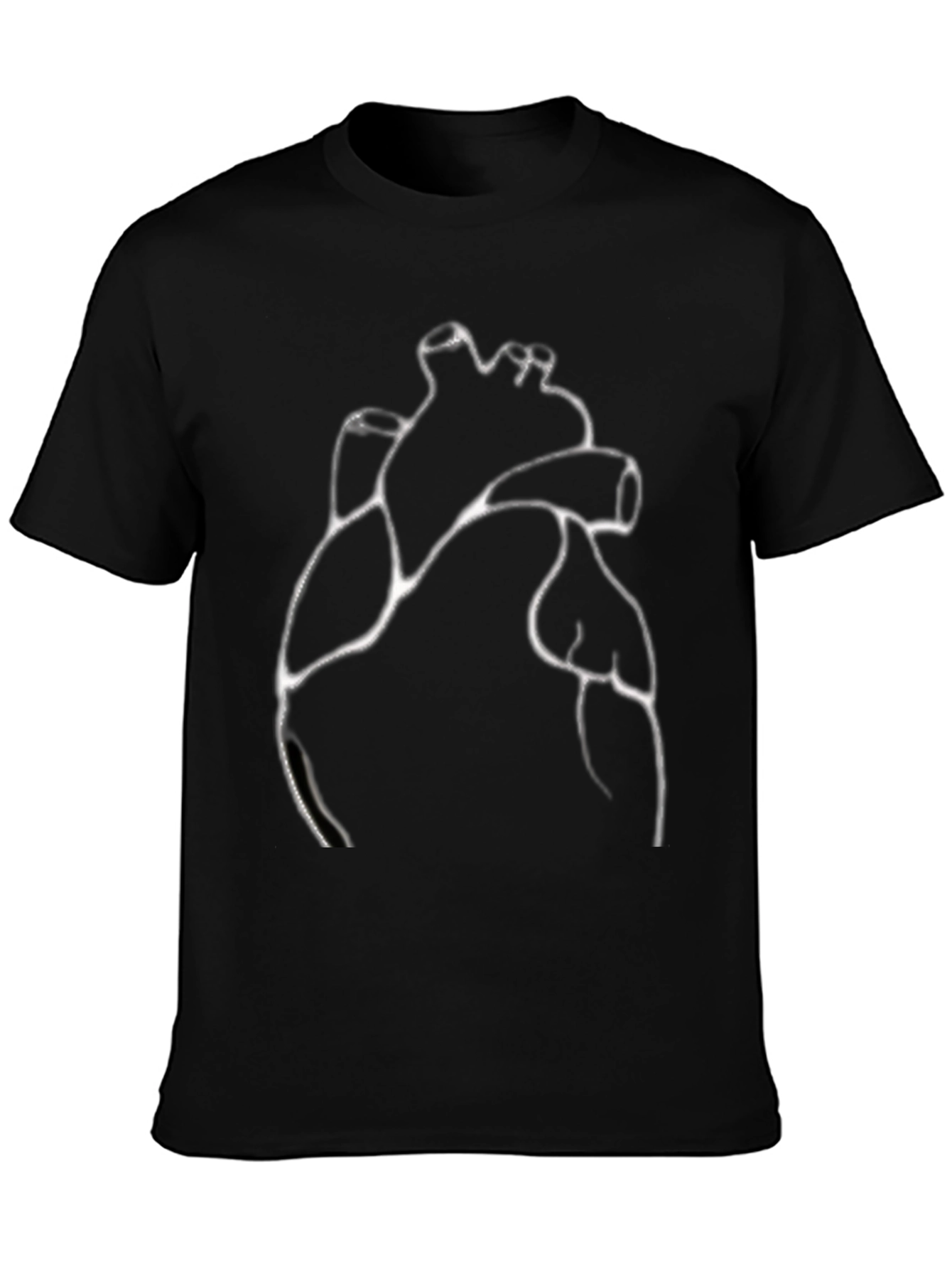 Anatomical Heart Outline Graphic Print Tee