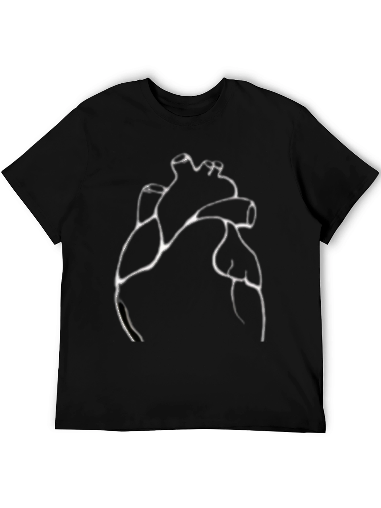 Anatomical Heart Outline Graphic Print Tee