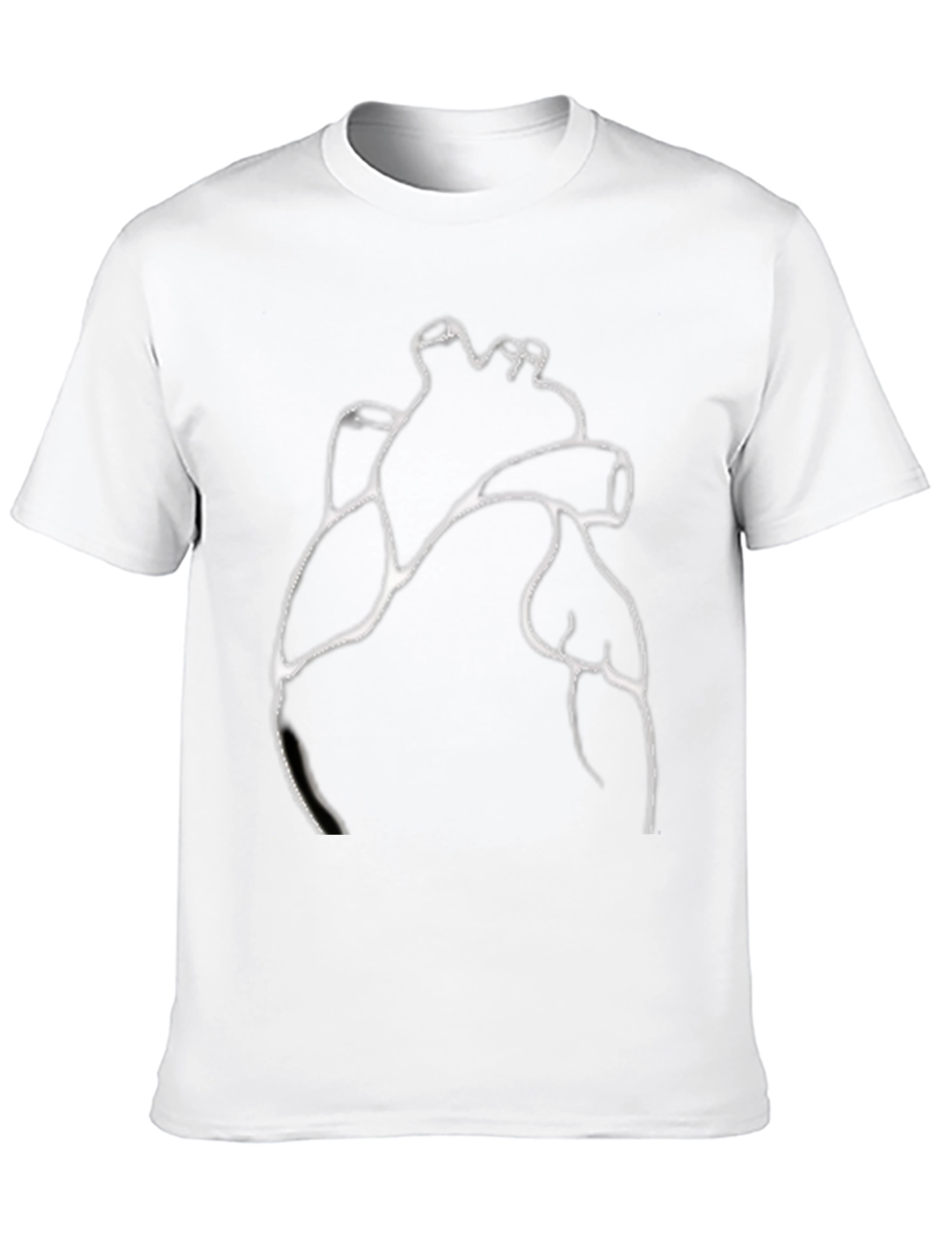 Anatomical Heart Outline Graphic Print Tee