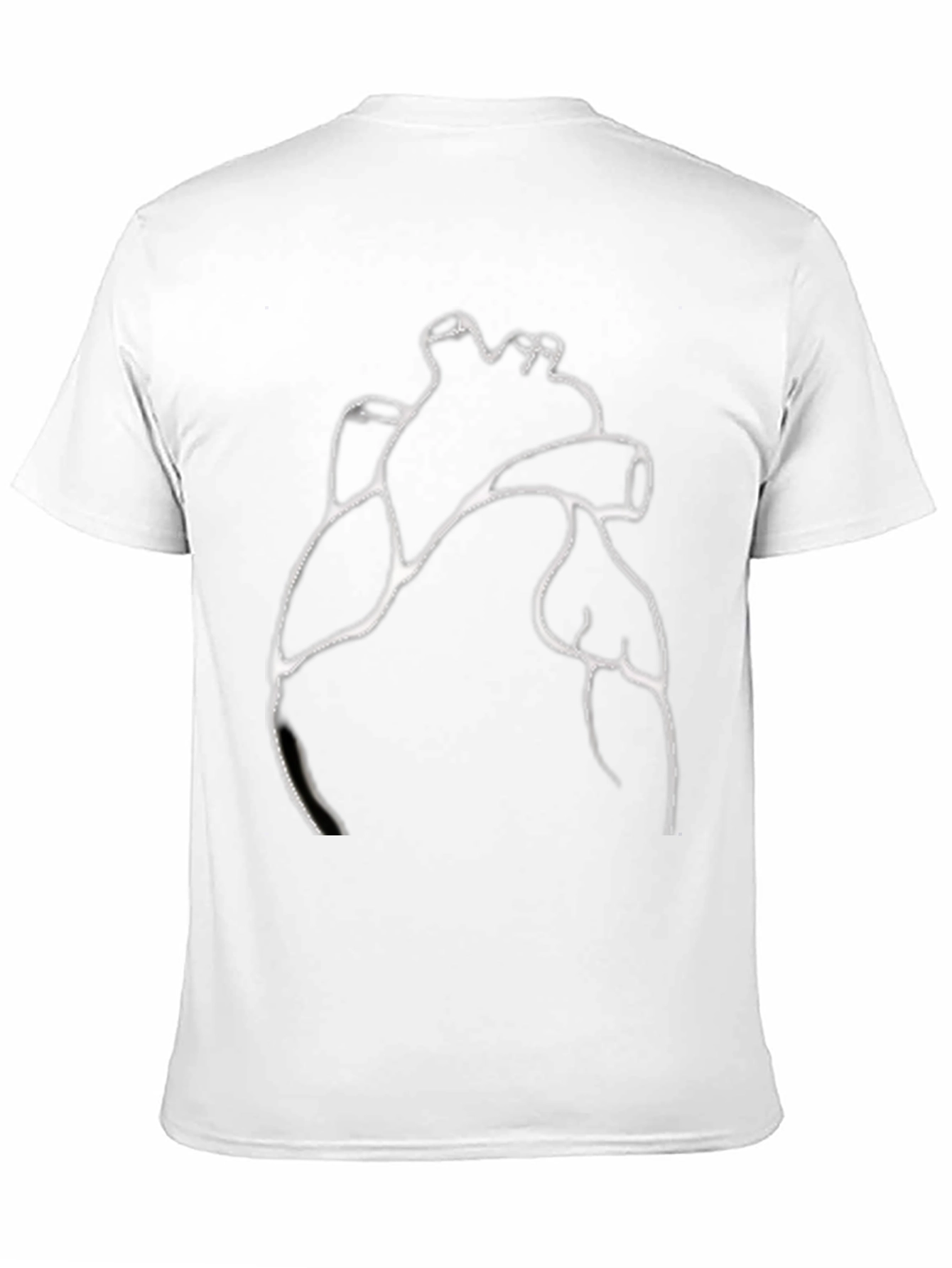 Anatomical Heart Outline Graphic Print Tee