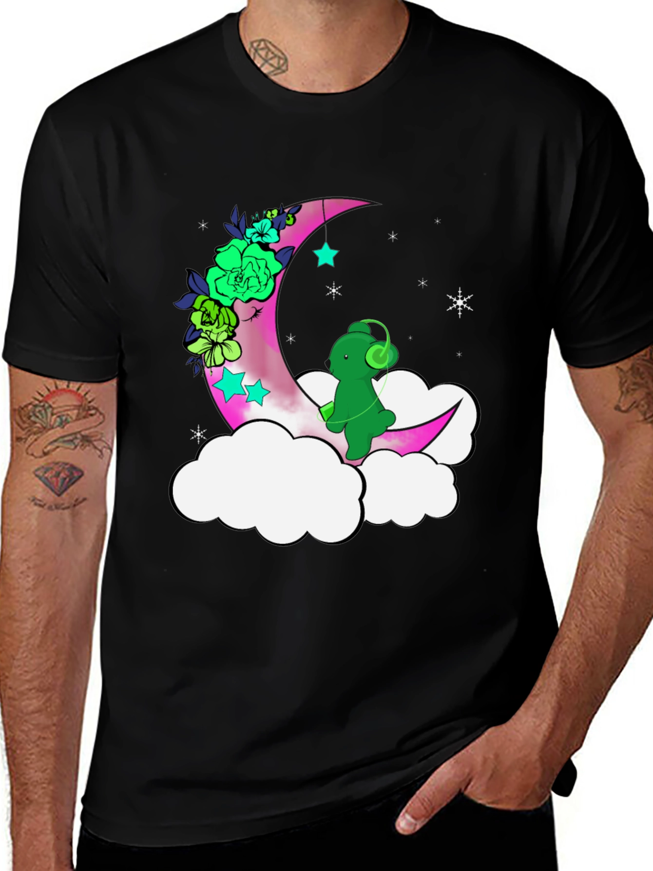 Moon & Bear T-Shirt - Relaxed Fit Graphic Tee