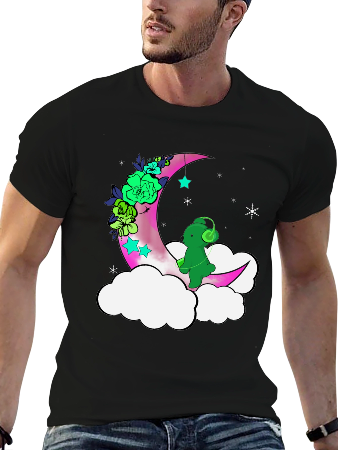 Moon & Bear T-Shirt - Relaxed Fit Graphic Tee