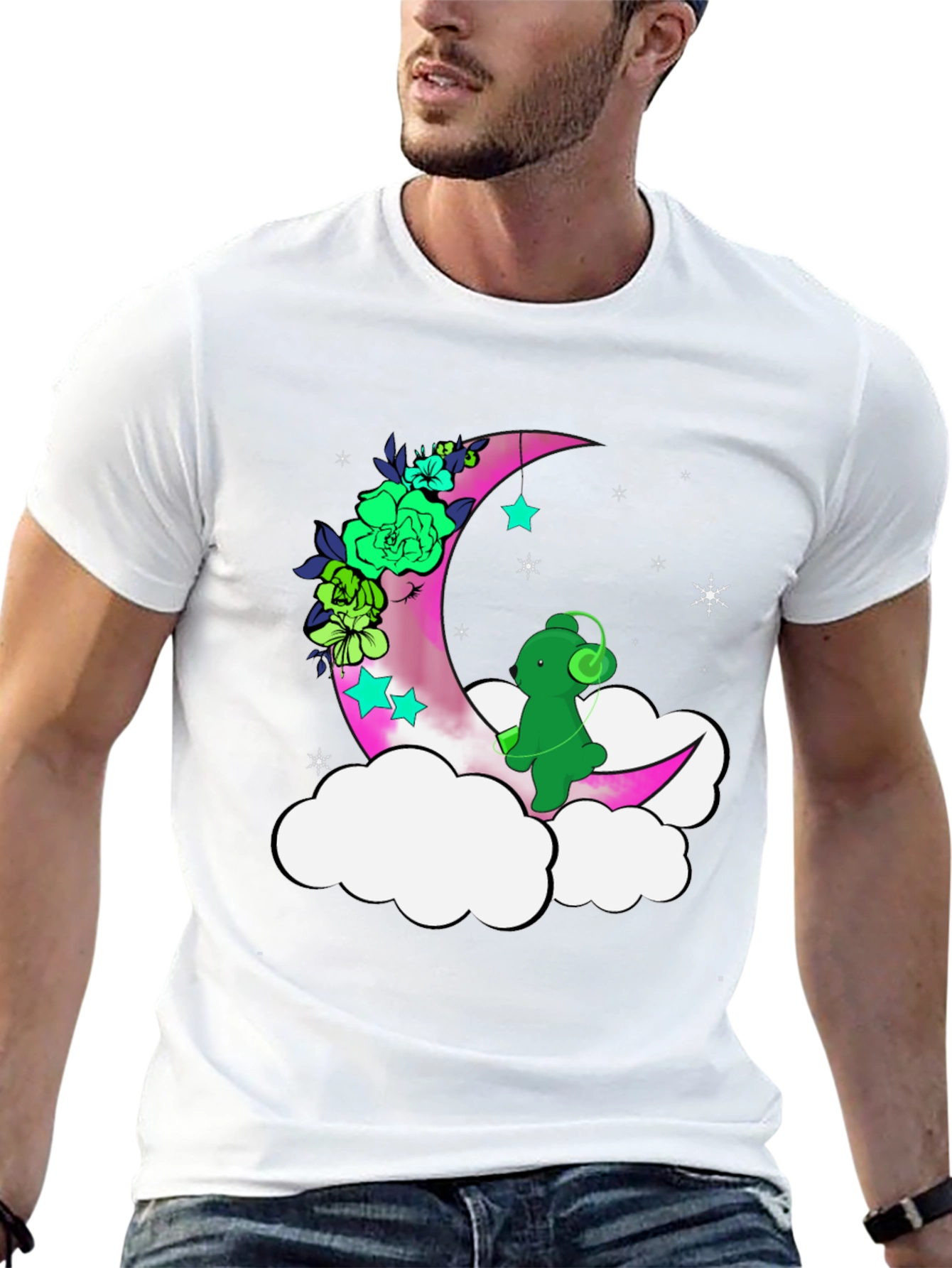 Moon & Bear T-Shirt - Relaxed Fit Graphic Tee