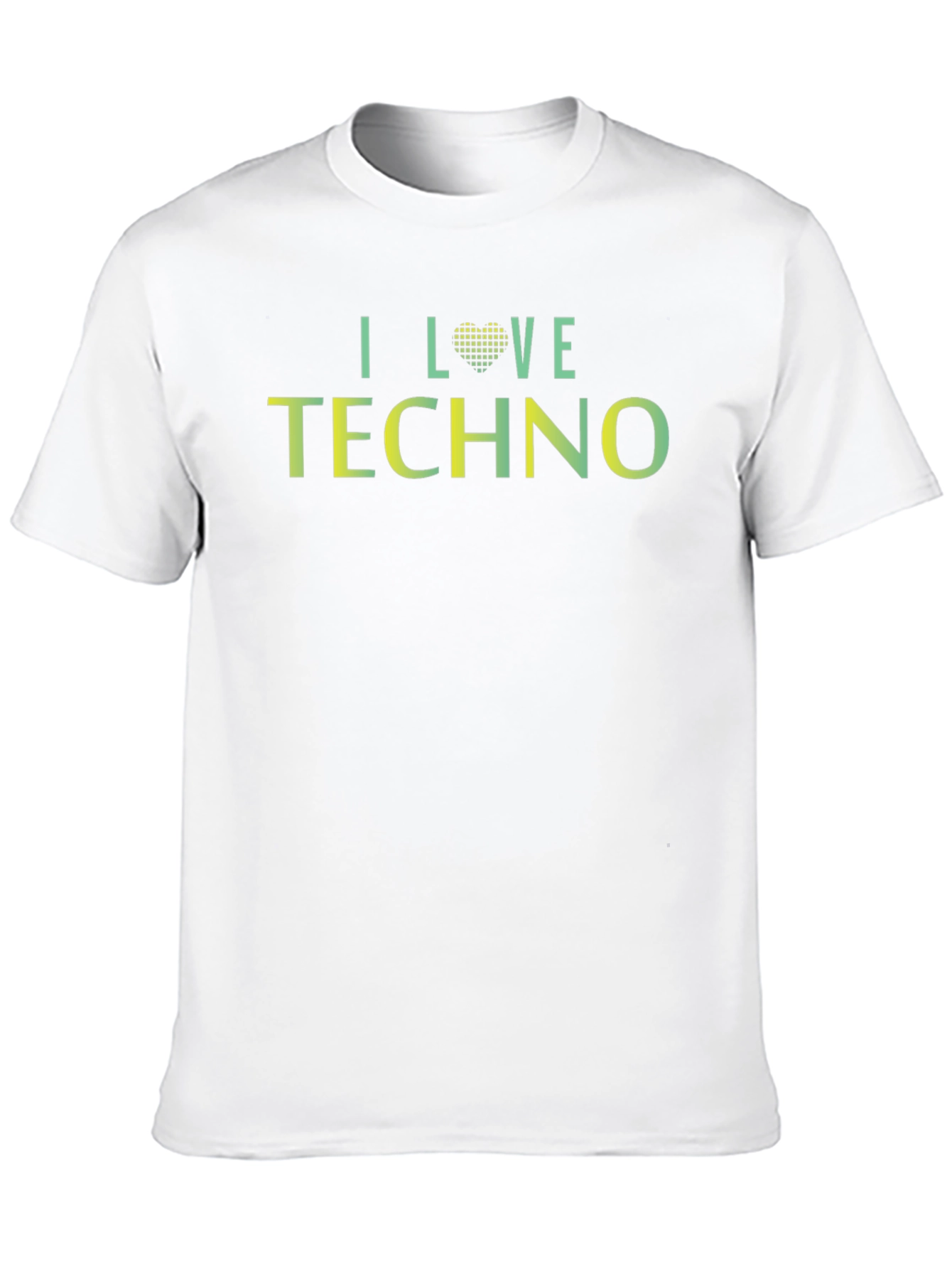 I Love Techno Graphic Tee - Unisex Black T-Shirt
