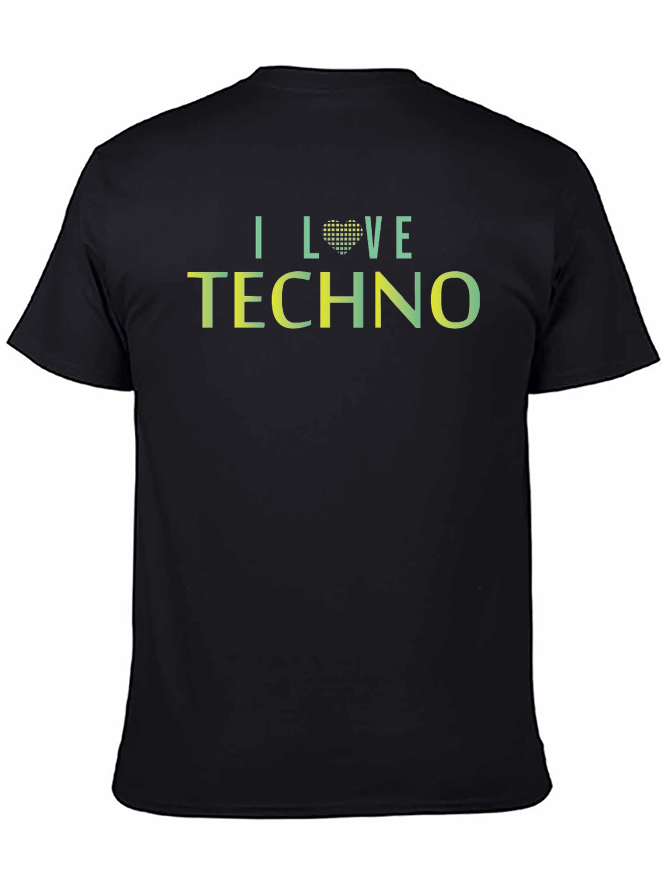 I Love Techno Graphic Tee - Unisex Black T-Shirt