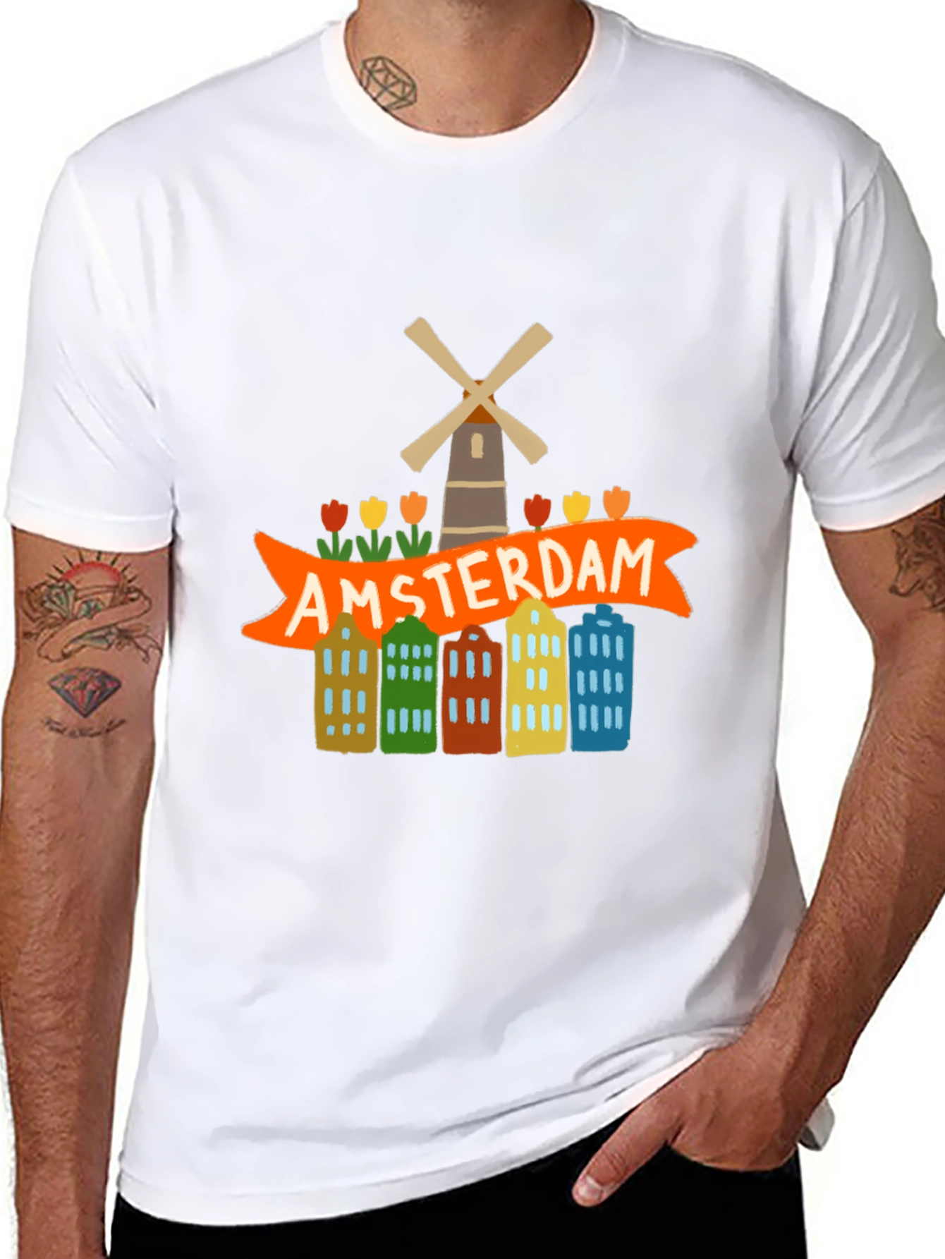 Amsterdam Graphic Tee - Tourist Souvenir T-Shirt