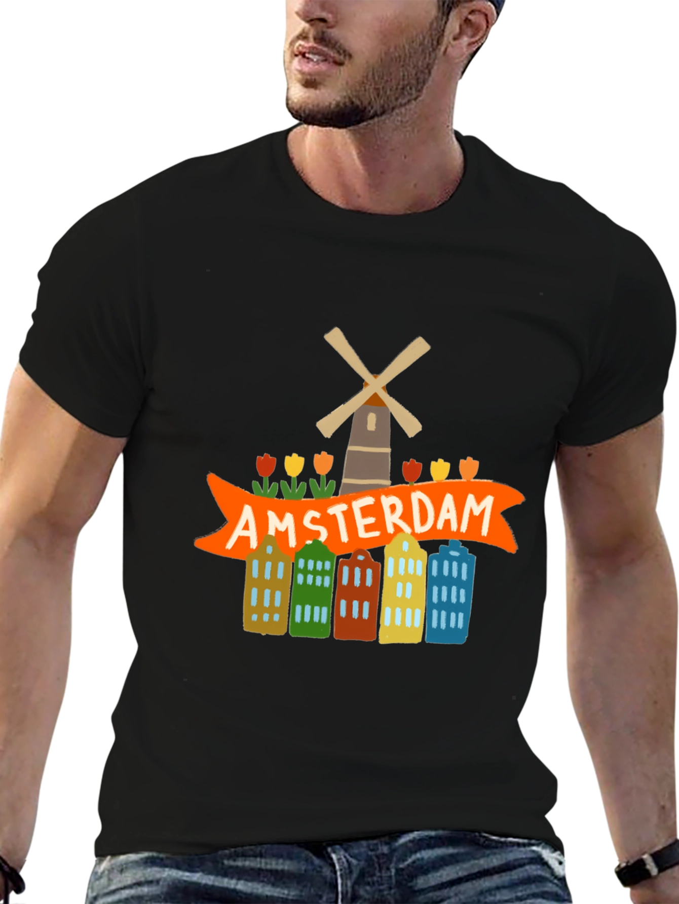 Amsterdam Graphic Tee - Tourist Souvenir T-Shirt