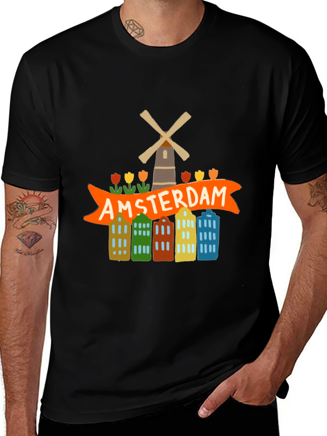 Amsterdam Graphic Tee - Tourist Souvenir T-Shirt