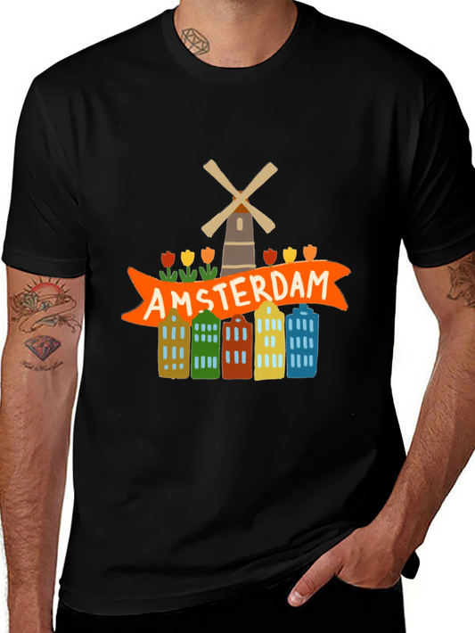 Amsterdam Graphic Tee - Tourist Souvenir T-Shirt