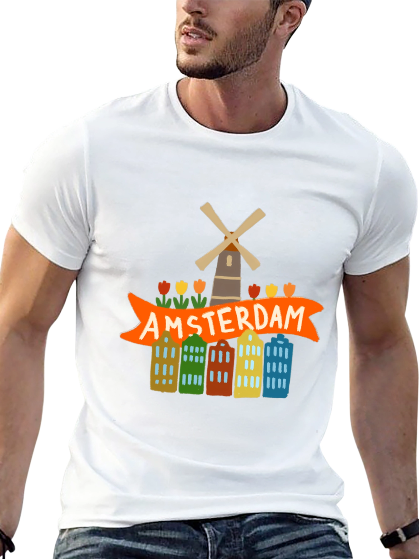 Amsterdam Graphic Tee - Tourist Souvenir T-Shirt
