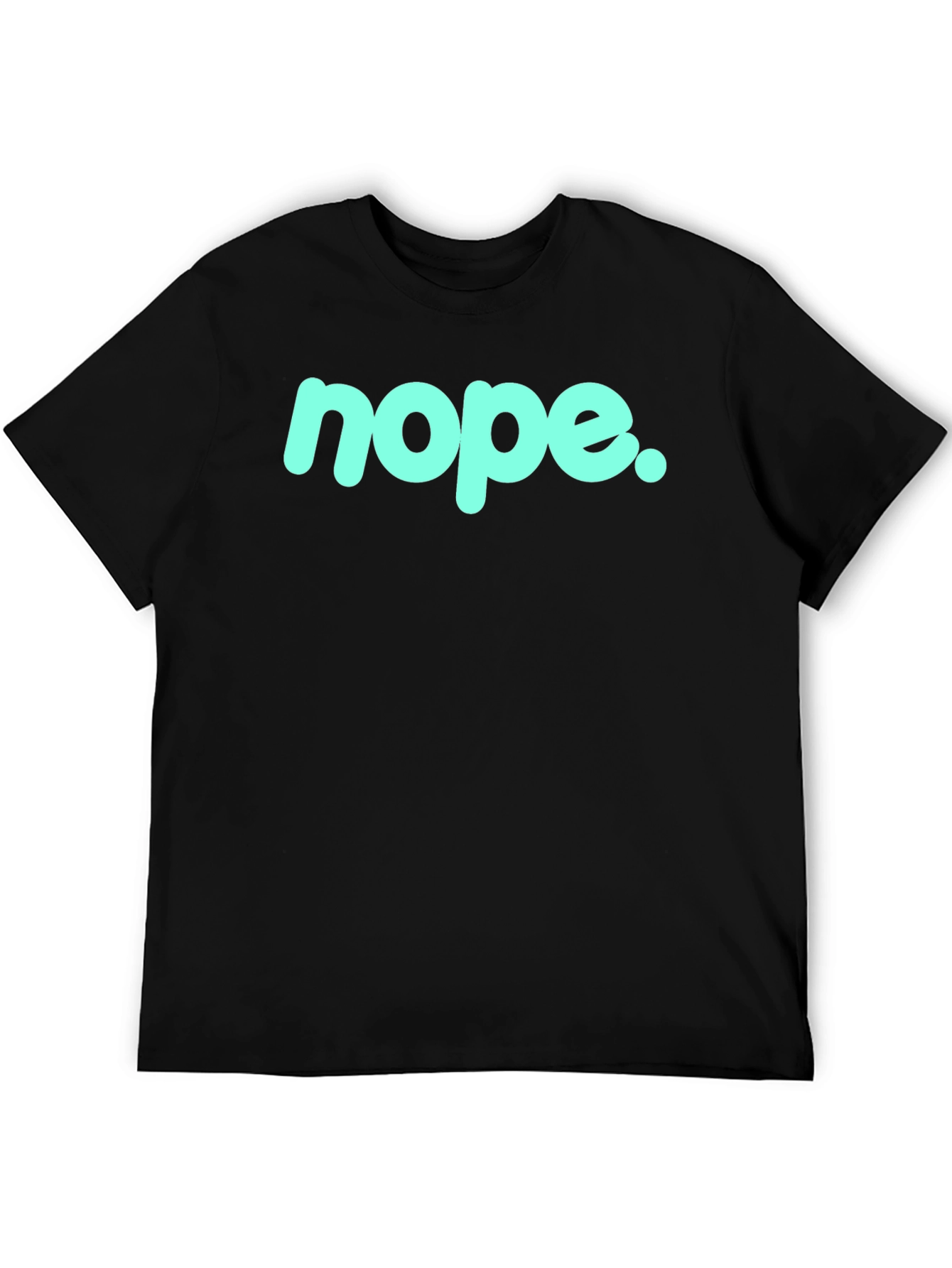 Nope Graphic Tee - Casual Black T-Shirt
