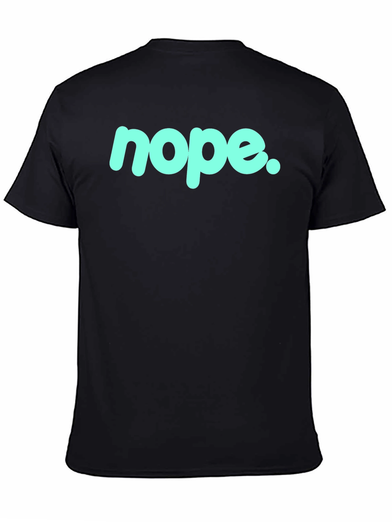 Nope Graphic Tee - Casual Black T-Shirt