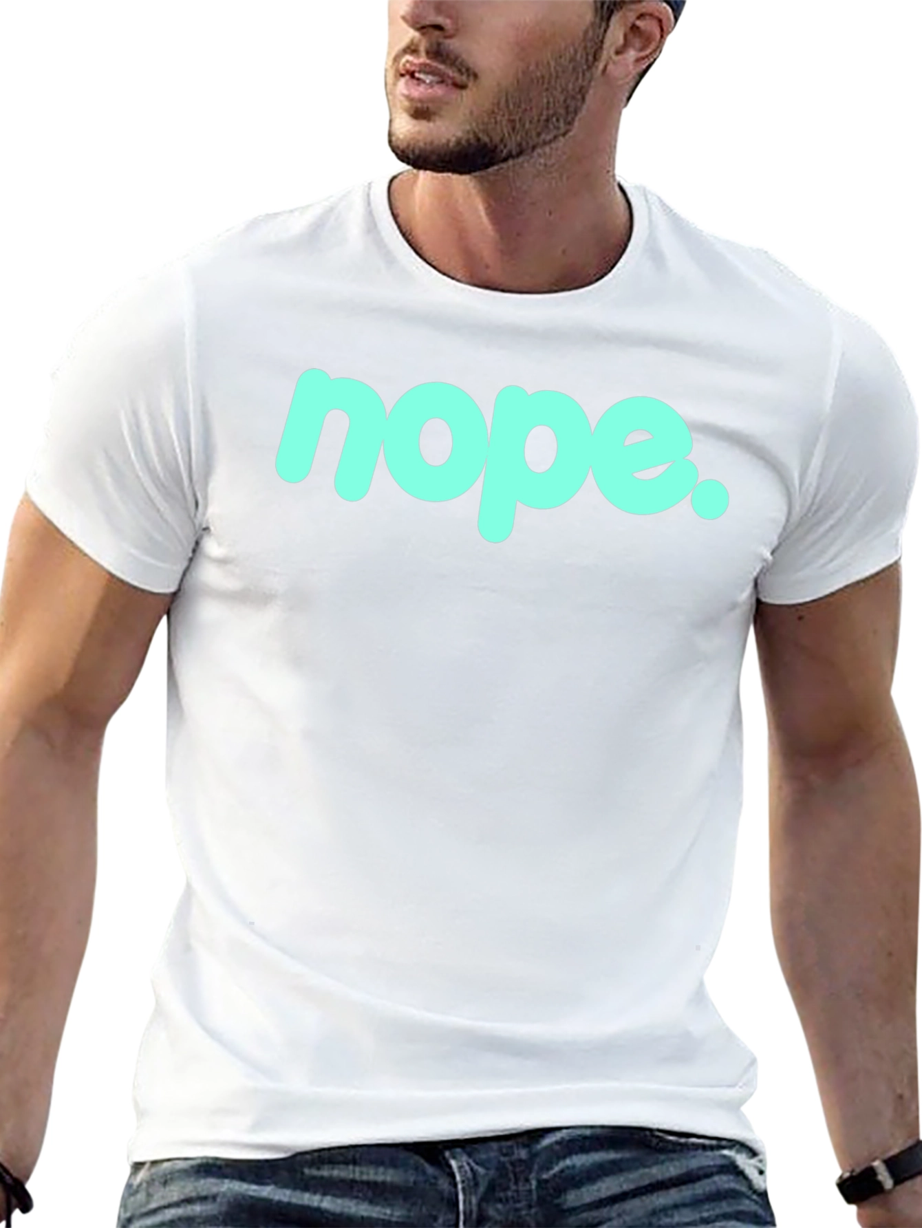 Nope Graphic Tee - Casual Black T-Shirt