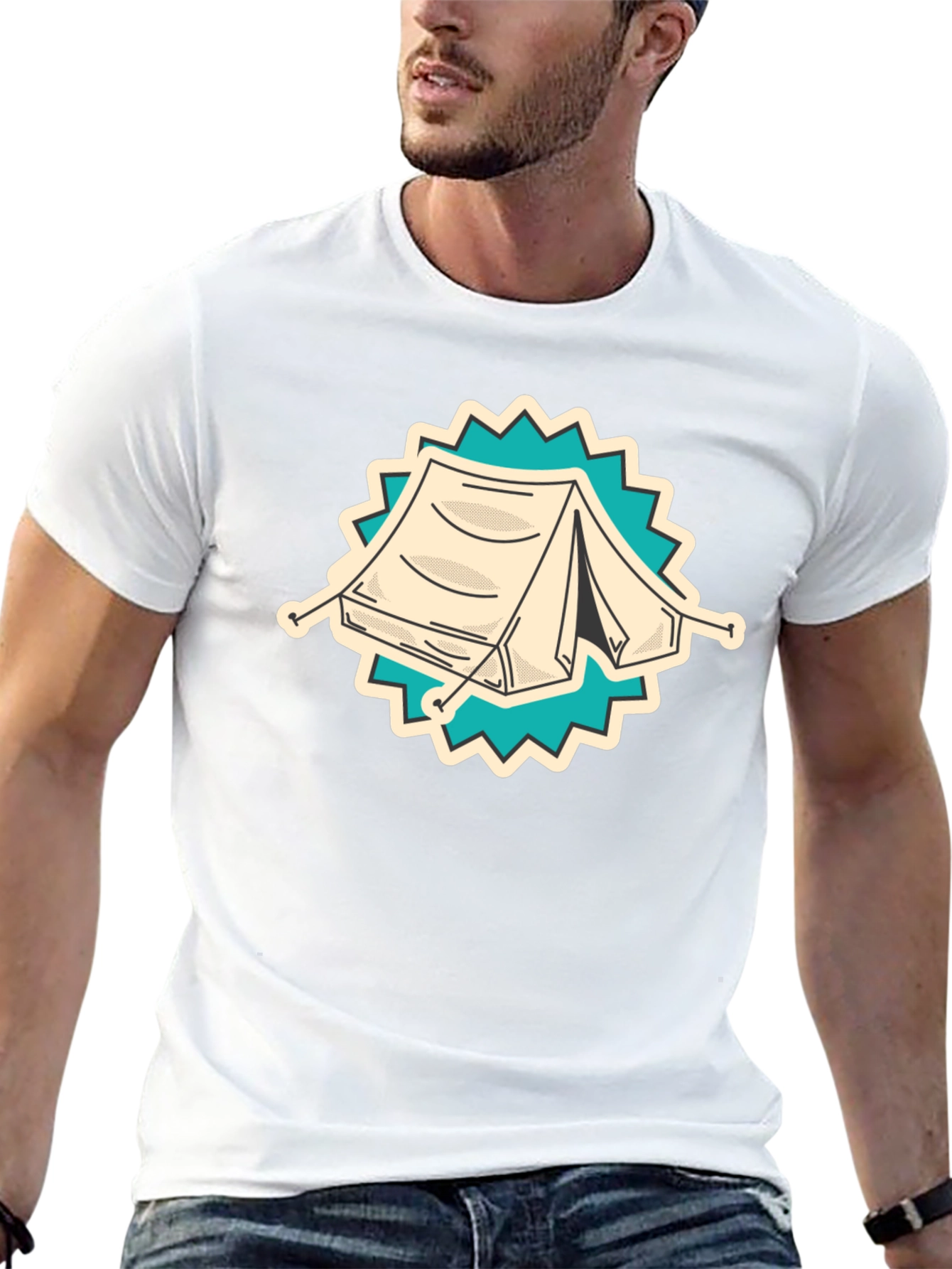 Camping Tent Graphic Tee - Adventure Ready Shirt