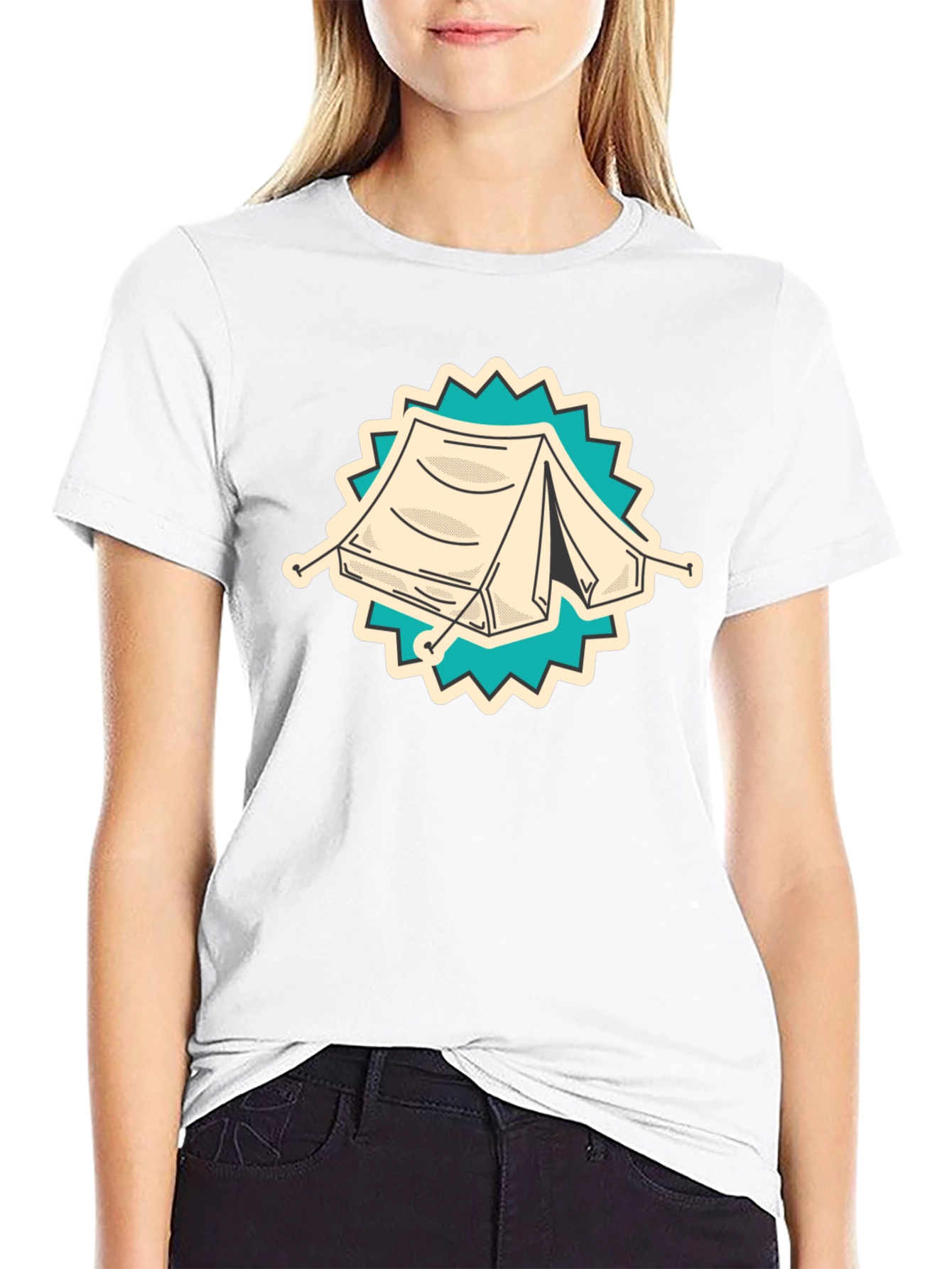 Camping Tent Graphic Tee - Adventure Ready Shirt