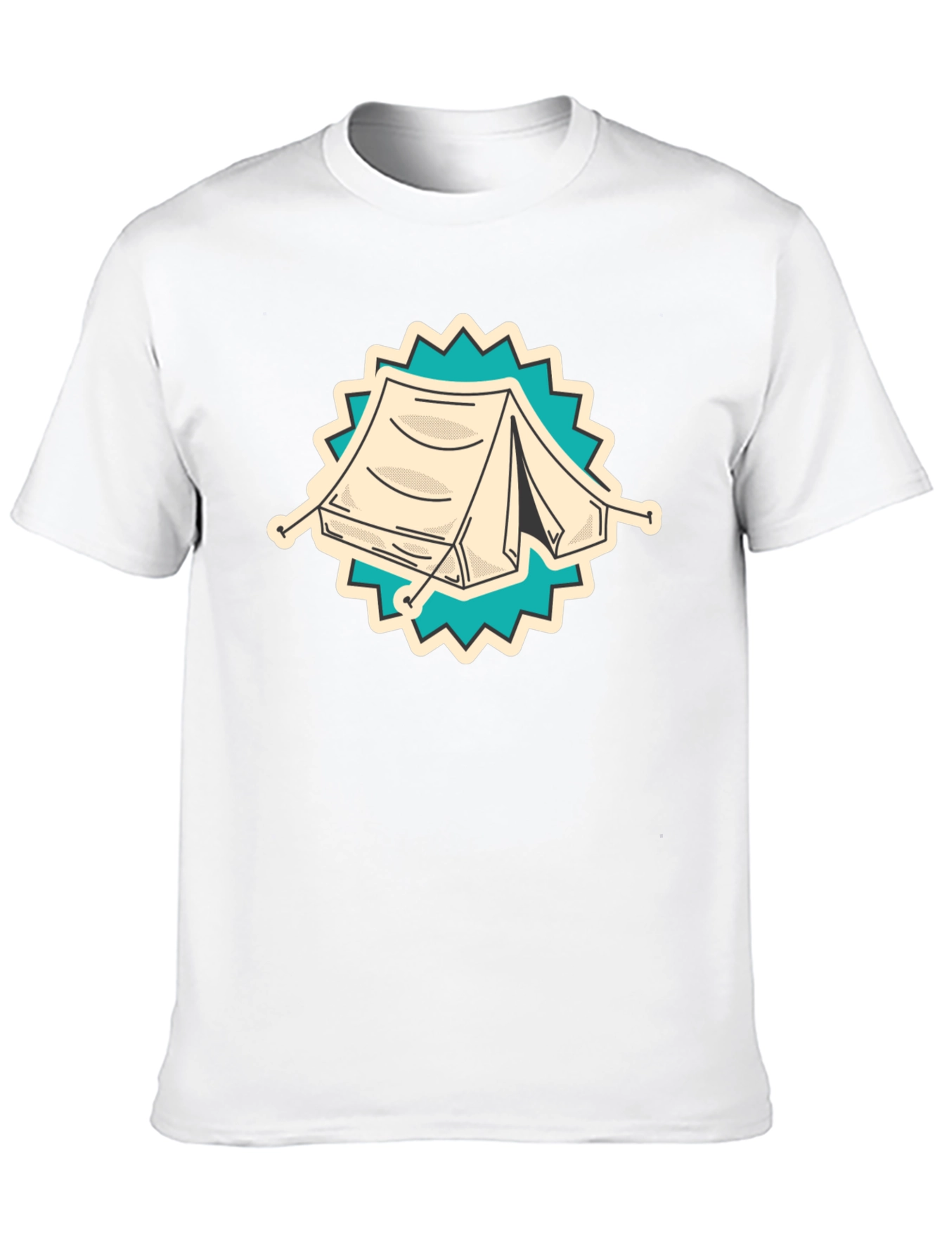 Camping Tent Graphic Tee - Adventure Ready Shirt