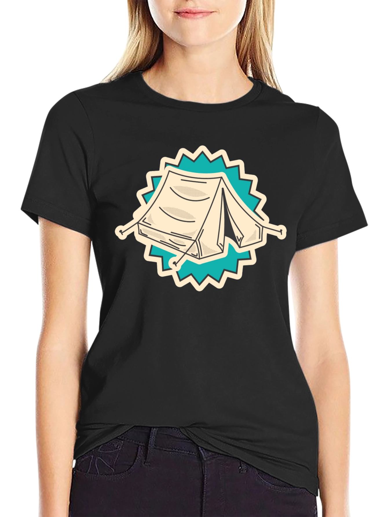 Camping Tent Graphic Tee - Adventure Ready Shirt