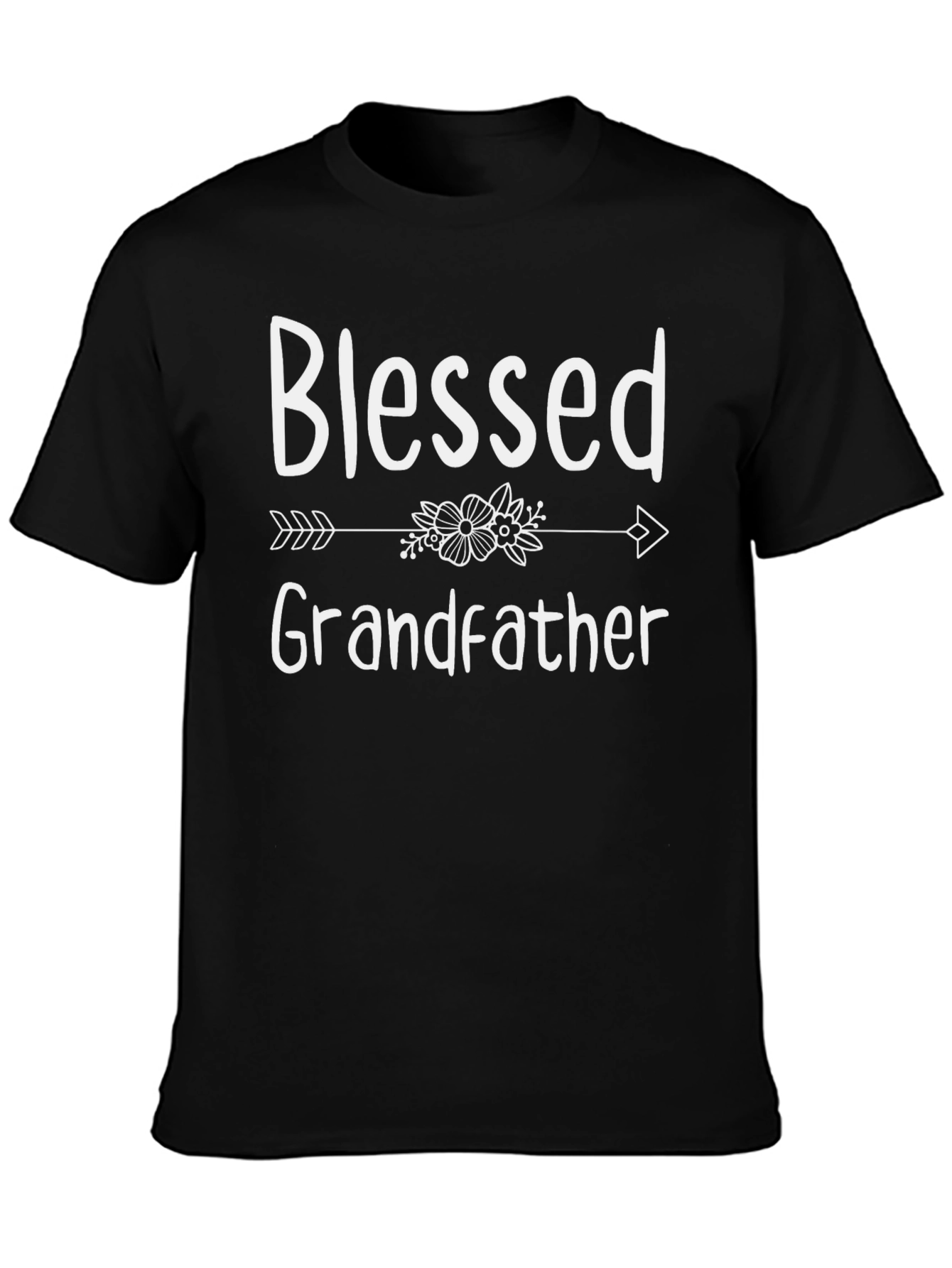 Blessed Grandfather Graphic Tee - Black