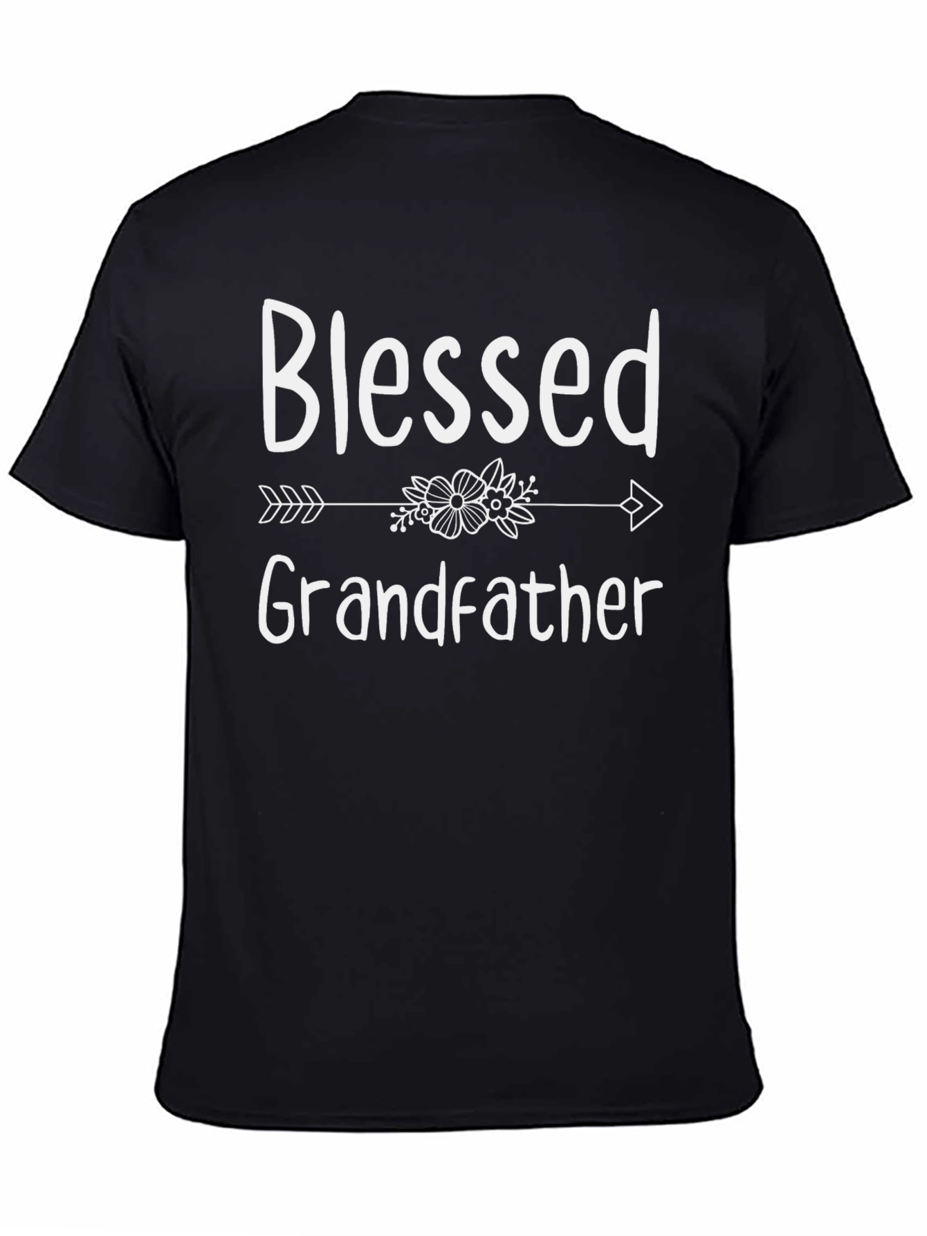 Blessed Grandfather Graphic Tee - Black