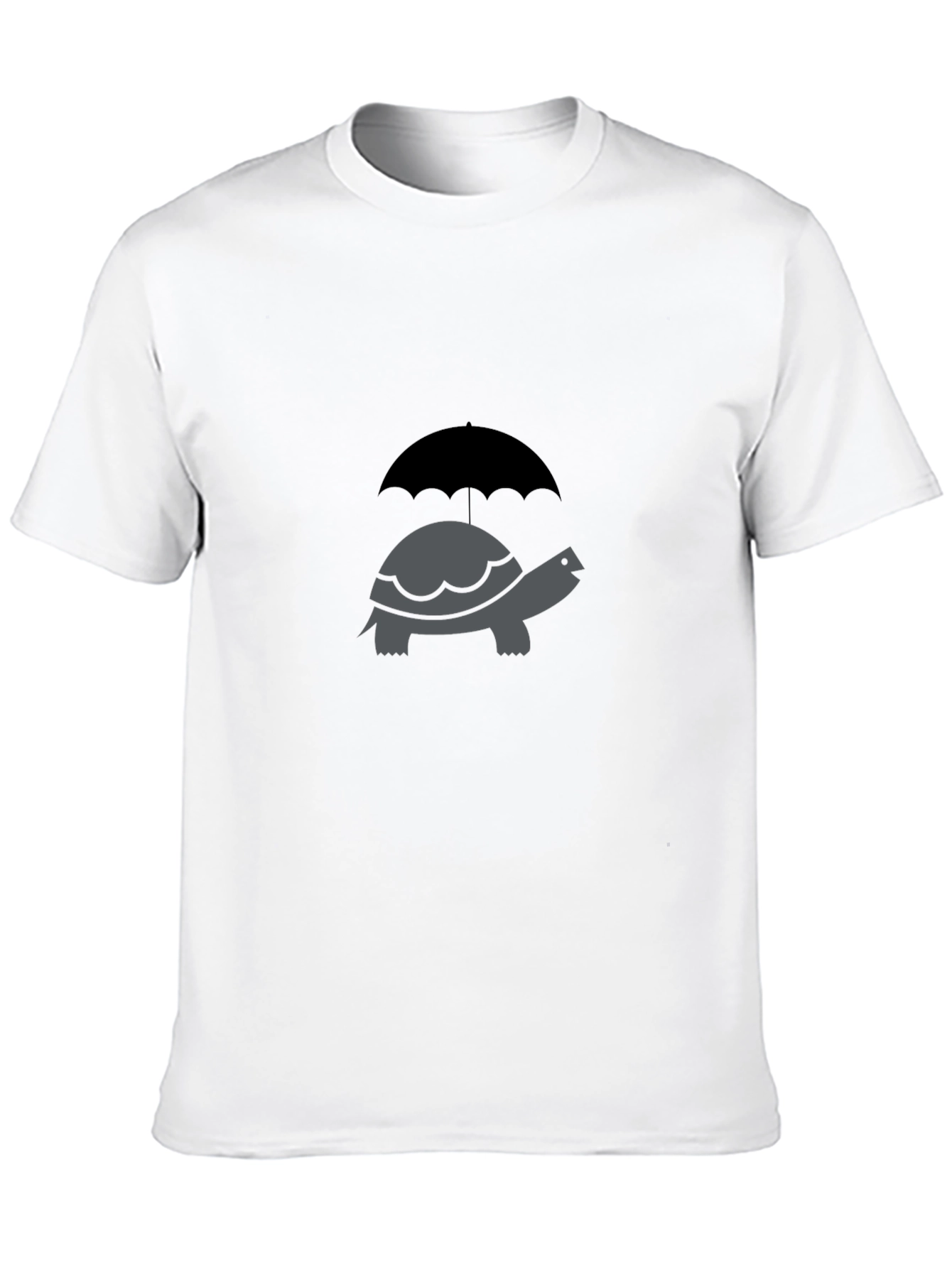 Turtle Umbrella Graphic Tee - Classic Crew Neck