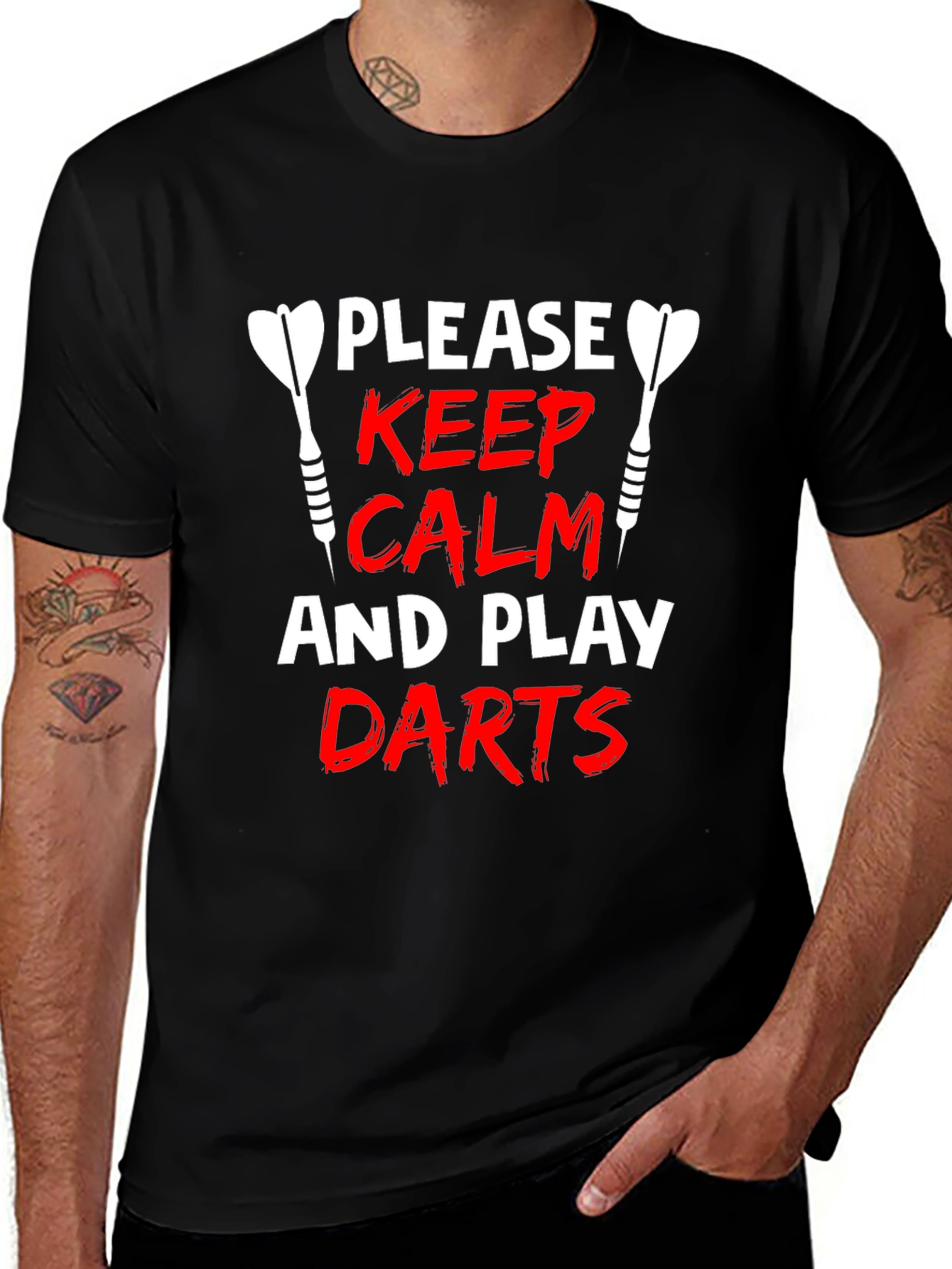 Keep Calm and Play Darts Graphic T-Shirt